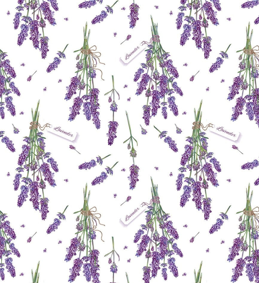 Large Decoupage for Furniture - Rice Paper - Vintage Decoupage - Floral Decoupage Paper - Purple Levander