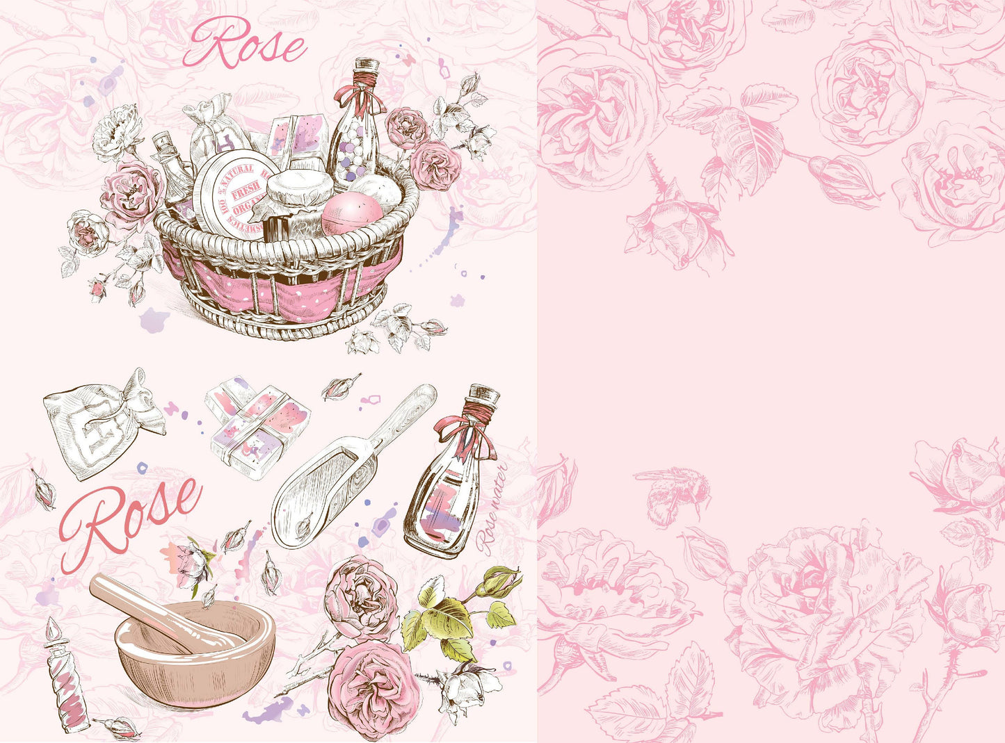 Large Decoupage for Furniture - Rice Paper - Vintage Decoupage - Floral Decoupage Paper - Rose Soap Packing