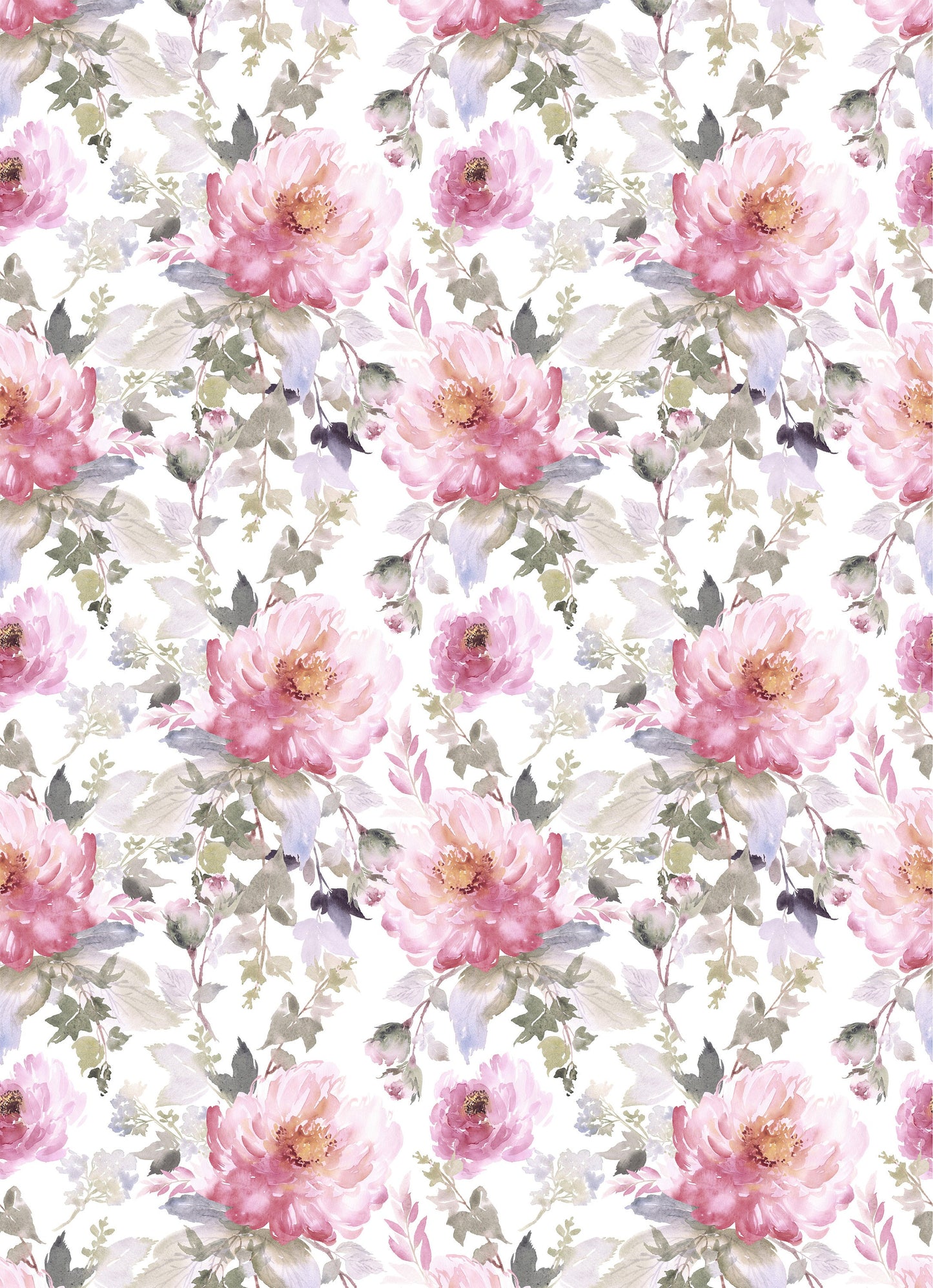 Large Decoupage for Furniture - Rice Paper - Vintage Decoupage - Floral Decoupage Paper - Watercolor Flowers