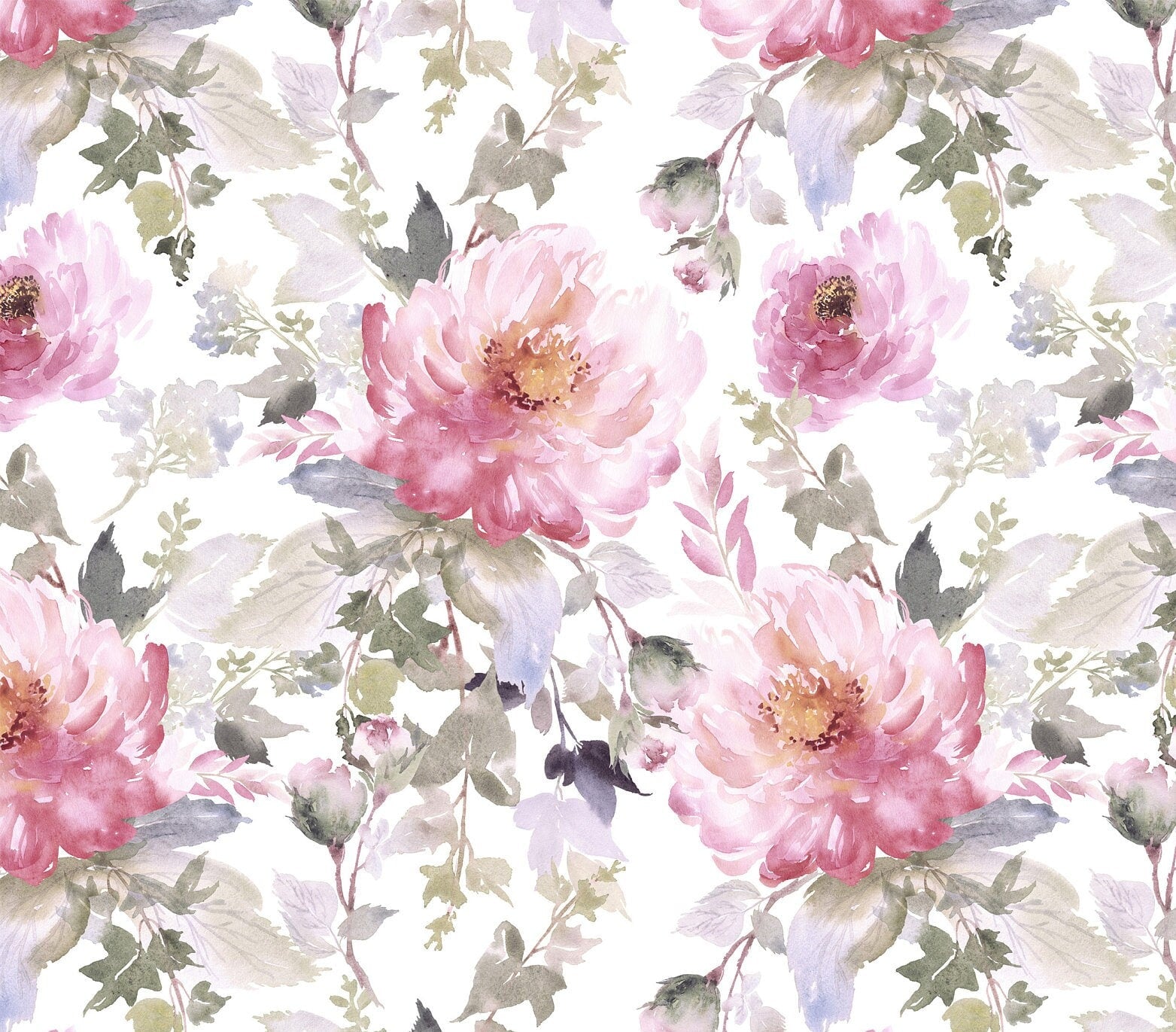 Large Decoupage for Furniture - Rice Paper - Vintage Decoupage - Floral Decoupage Paper - Watercolor Flowers