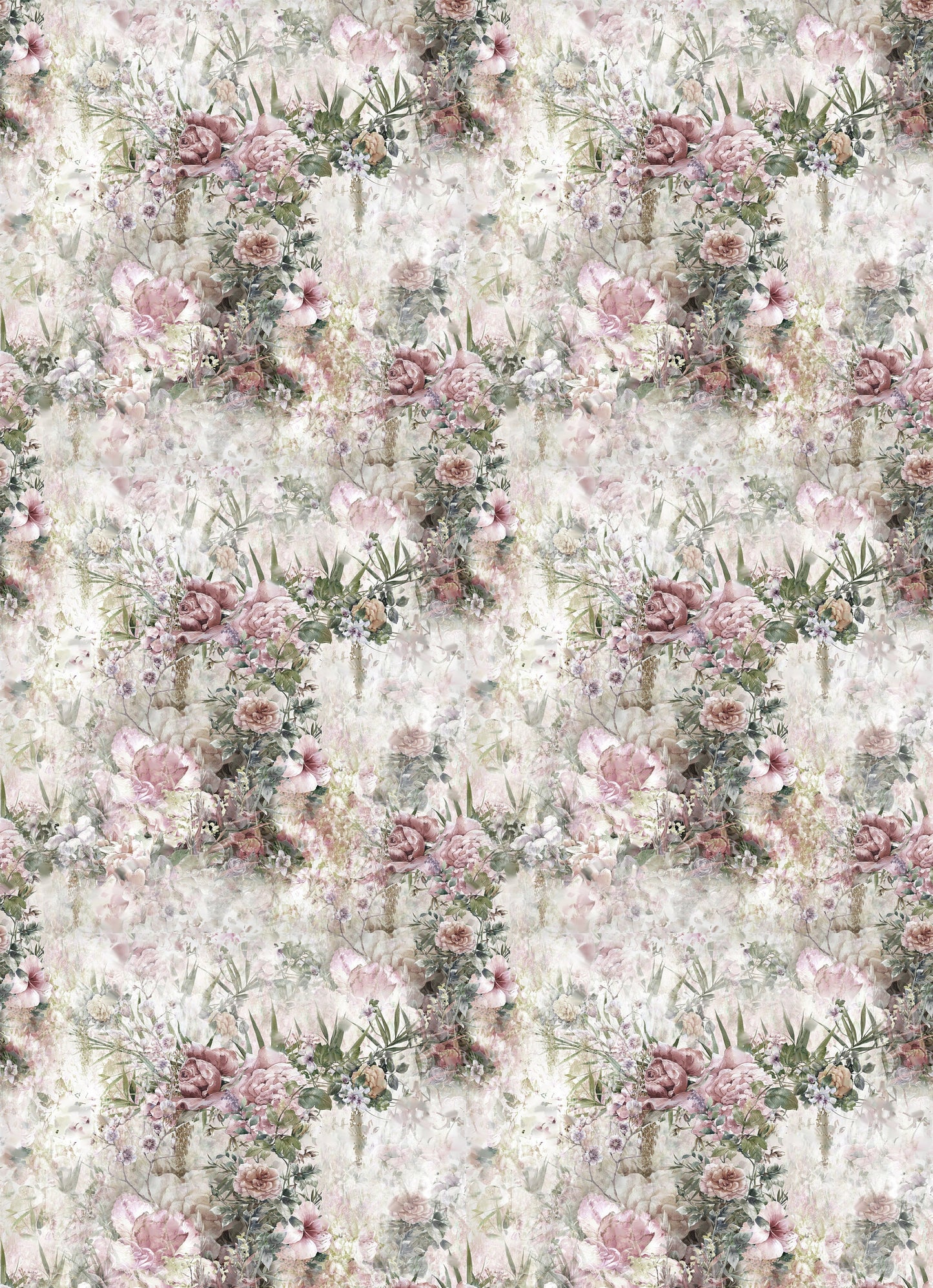 Large Decoupage for Furniture - Rice Paper - Vintage Decoupage - Floral Decoupage Paper - White Flowers