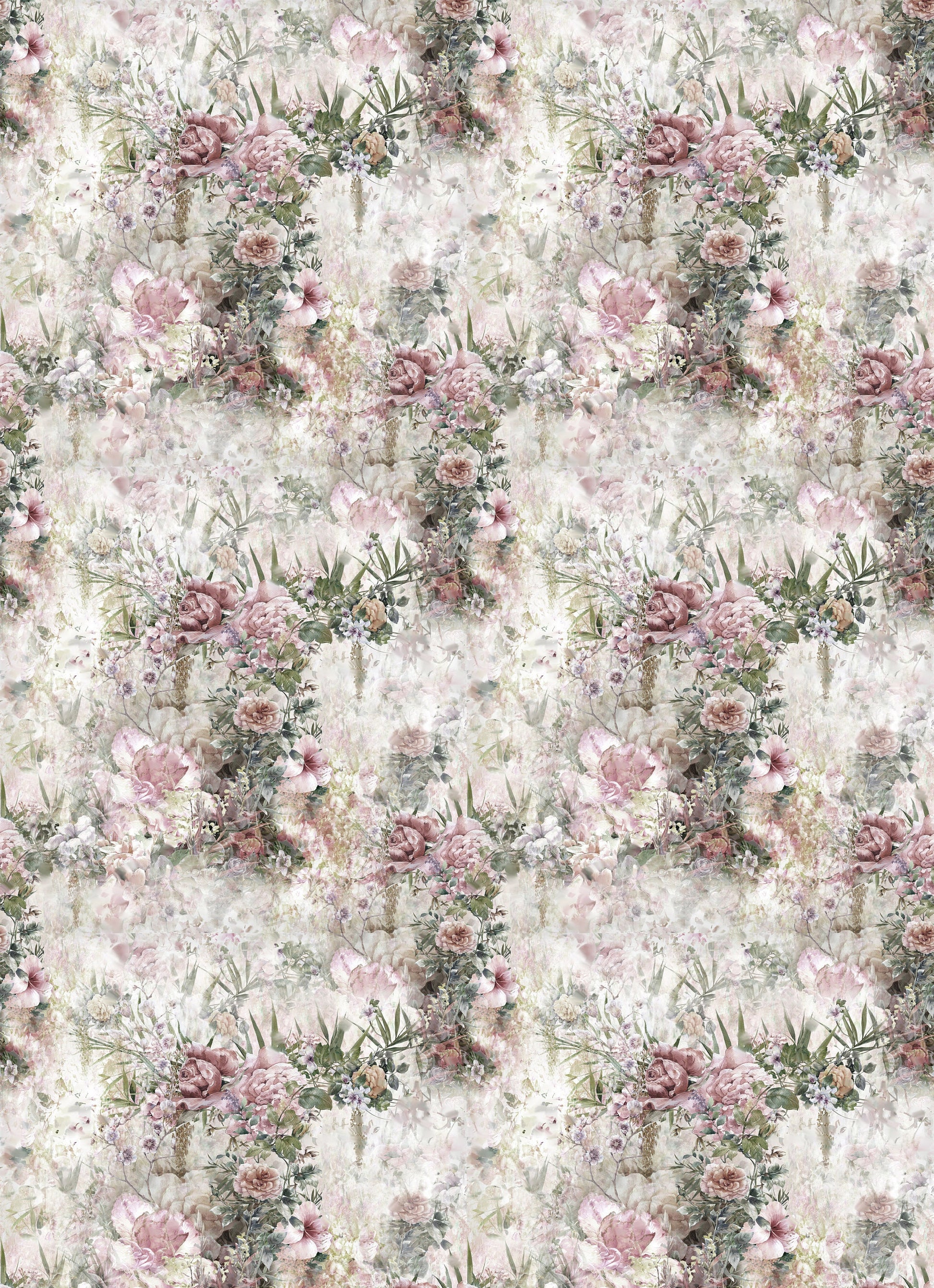 Large Decoupage for Furniture - Rice Paper - Vintage Decoupage - Floral Decoupage Paper - White Flowers