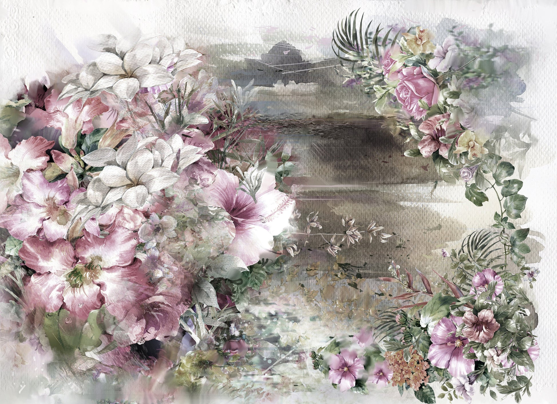 Floral Decoupage Rice Paper – Vintage White Flower Furniture