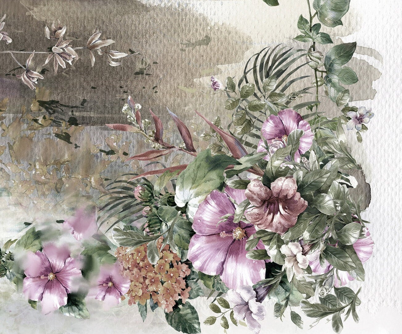 Floral Decoupage Rice Paper – Vintage White Flower Furniture
