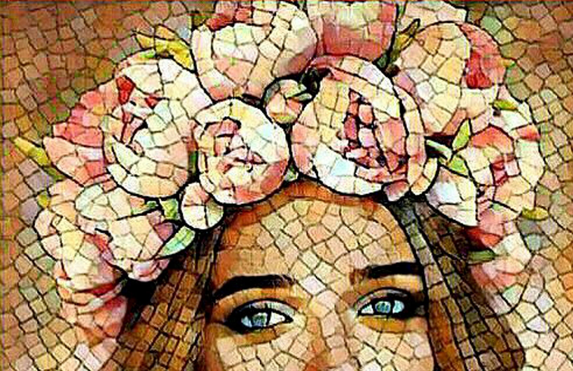 Decoupage Paper - Decoupage for Furniture - Large Size Rice Paper - Beautiful Woman Floral Hair