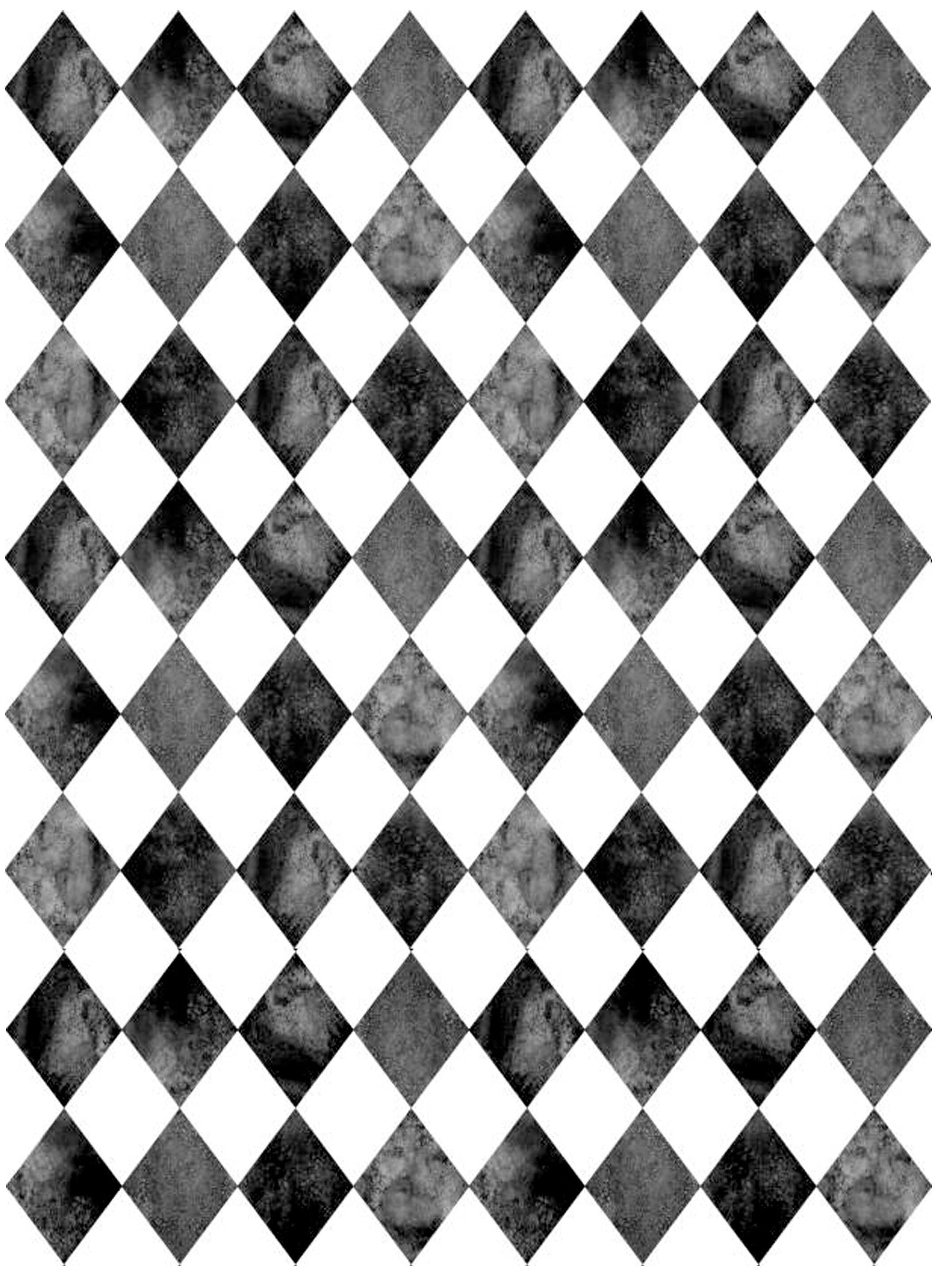 Decoupage Paper - Decoupage for Furniture - Large Size Rice Paper - Diamond Pattern Black
