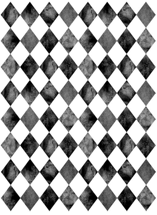 Decoupage Paper - Decoupage for Furniture - Large Size Rice Paper - Diamond Pattern Black