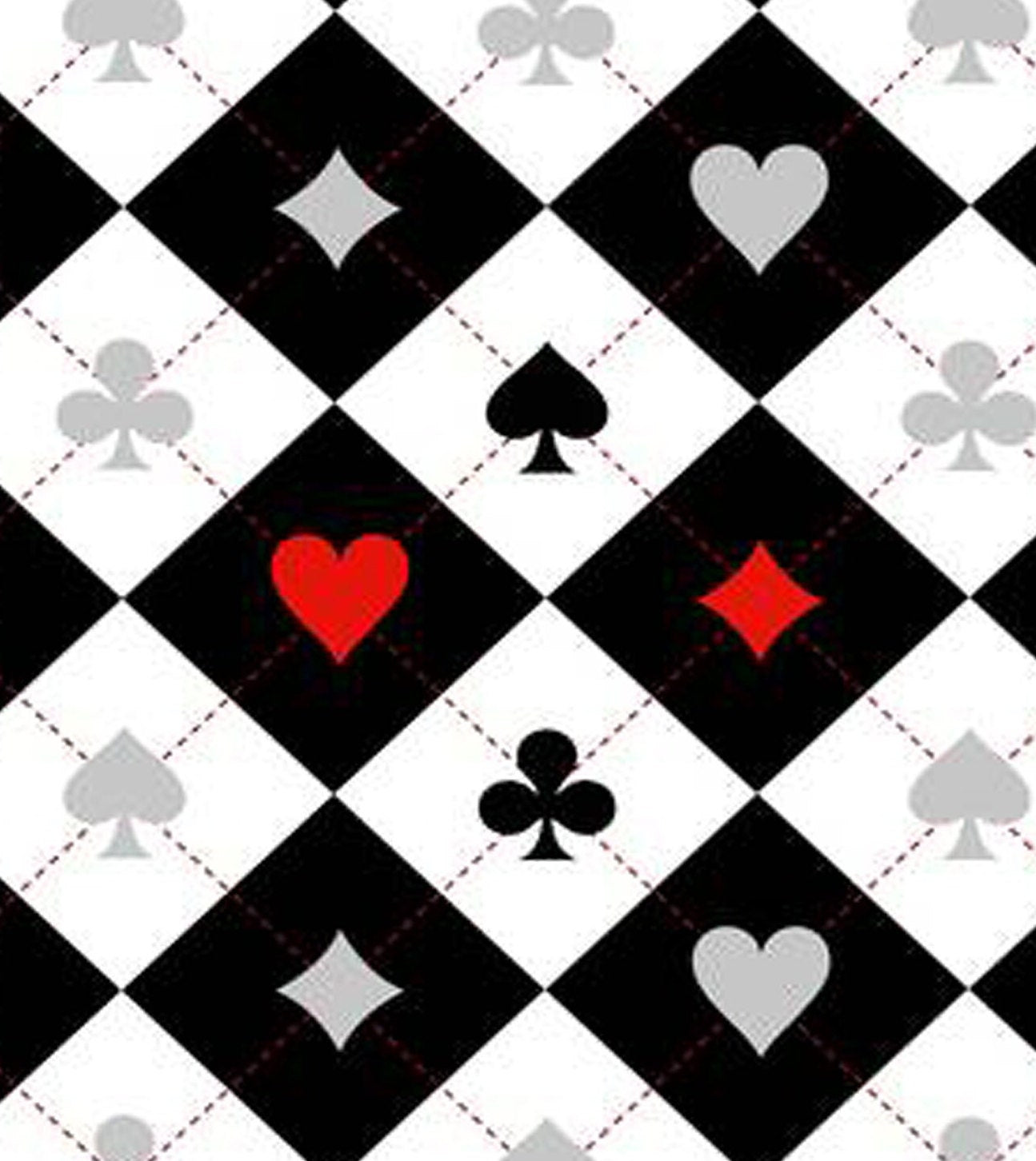 Decoupage Paper - Decoupage for Furniture - Large Size Rice Paper - Diamond Pattern Black Spade Heart