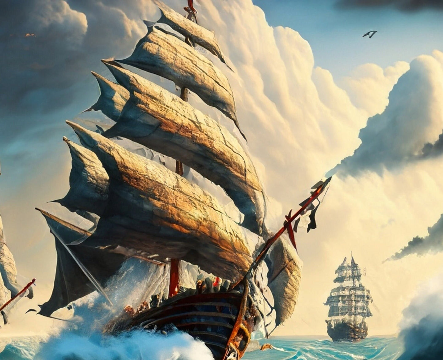 Sailing Ship - Large Decoupage Paper - Decoupage Art - Rice Paper for Decoupage - Decoupage for Furniture - Sea