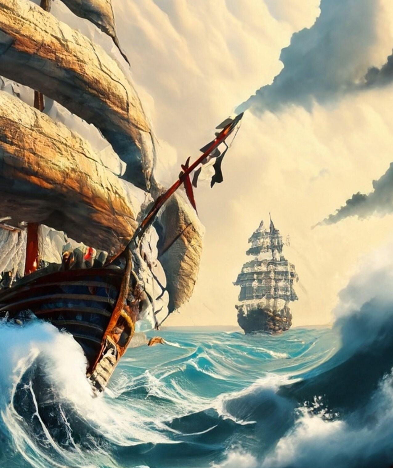 Sailing Ship - Large Decoupage Paper - Decoupage Art - Rice Paper for Decoupage - Decoupage for Furniture - Sea