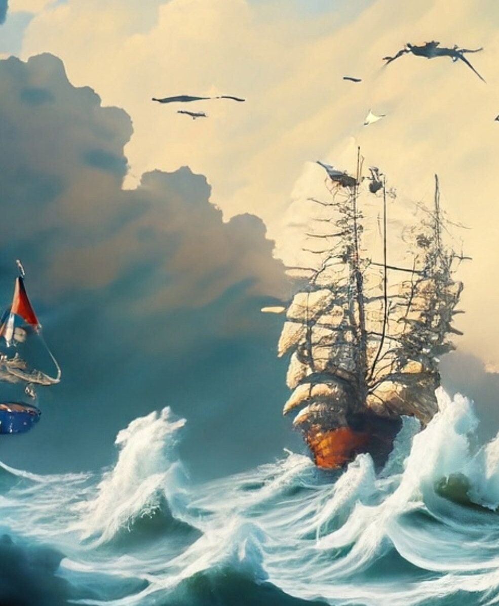 Sailing Ship - Large Decoupage Paper - Decoupage Art - Rice Paper for Decoupage - Decoupage for Furniture - Sea