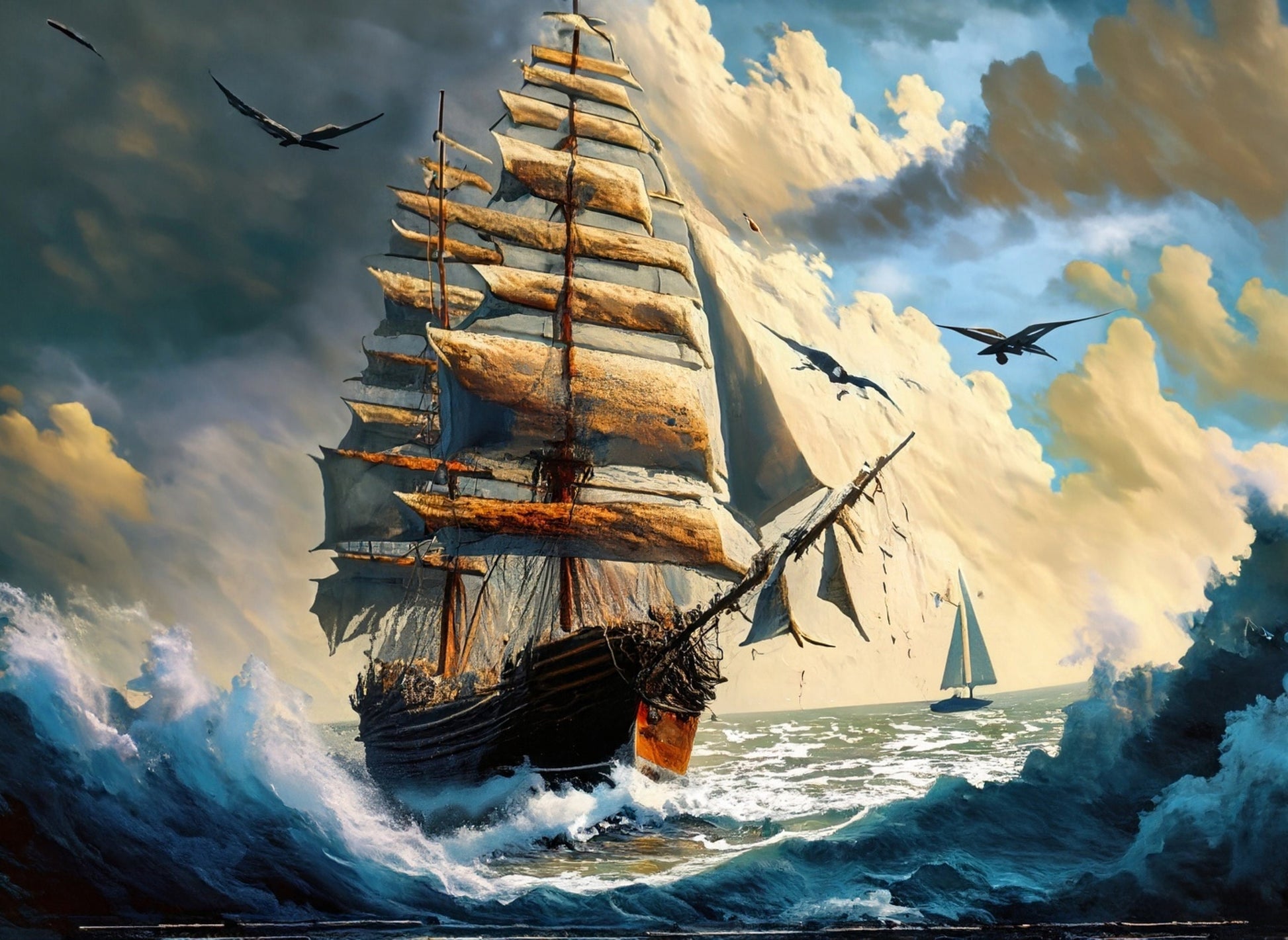 Sailing Ships - Large Decoupage Paper - Decoupage Art - Rice Paper for Decoupage - Decoupage for Furniture - Sea
