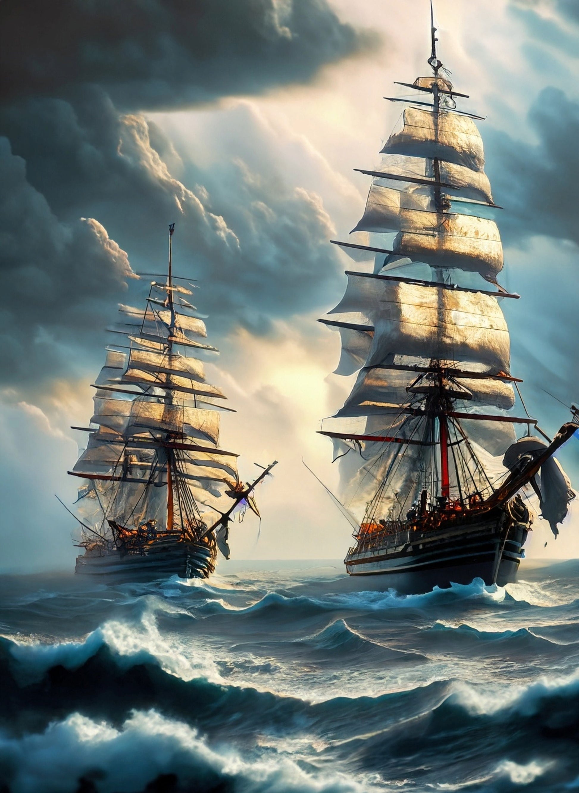 Sailing Ships - Furniture Decoupage Paper - Large Rice Paper - Decoupage Rice Paper - Ocean