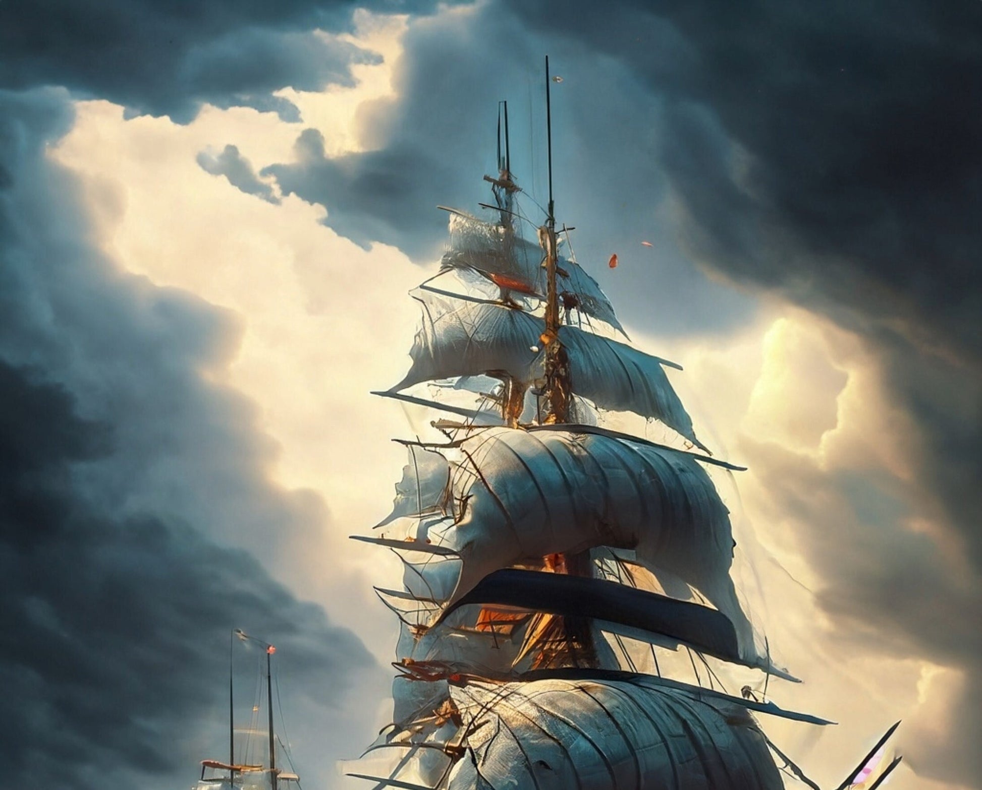 Sailing Ships - Furniture Decoupage Paper - Large Rice Paper - Decoupage Rice Paper - Ocean