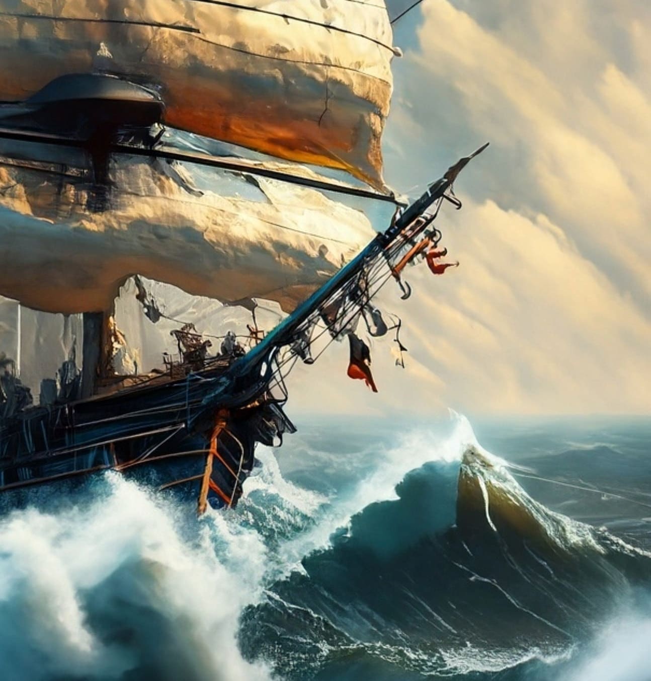 Sailing Ships - Furniture Decoupage Paper - Large Rice Paper - Decoupage Rice Paper - Ocean Waves