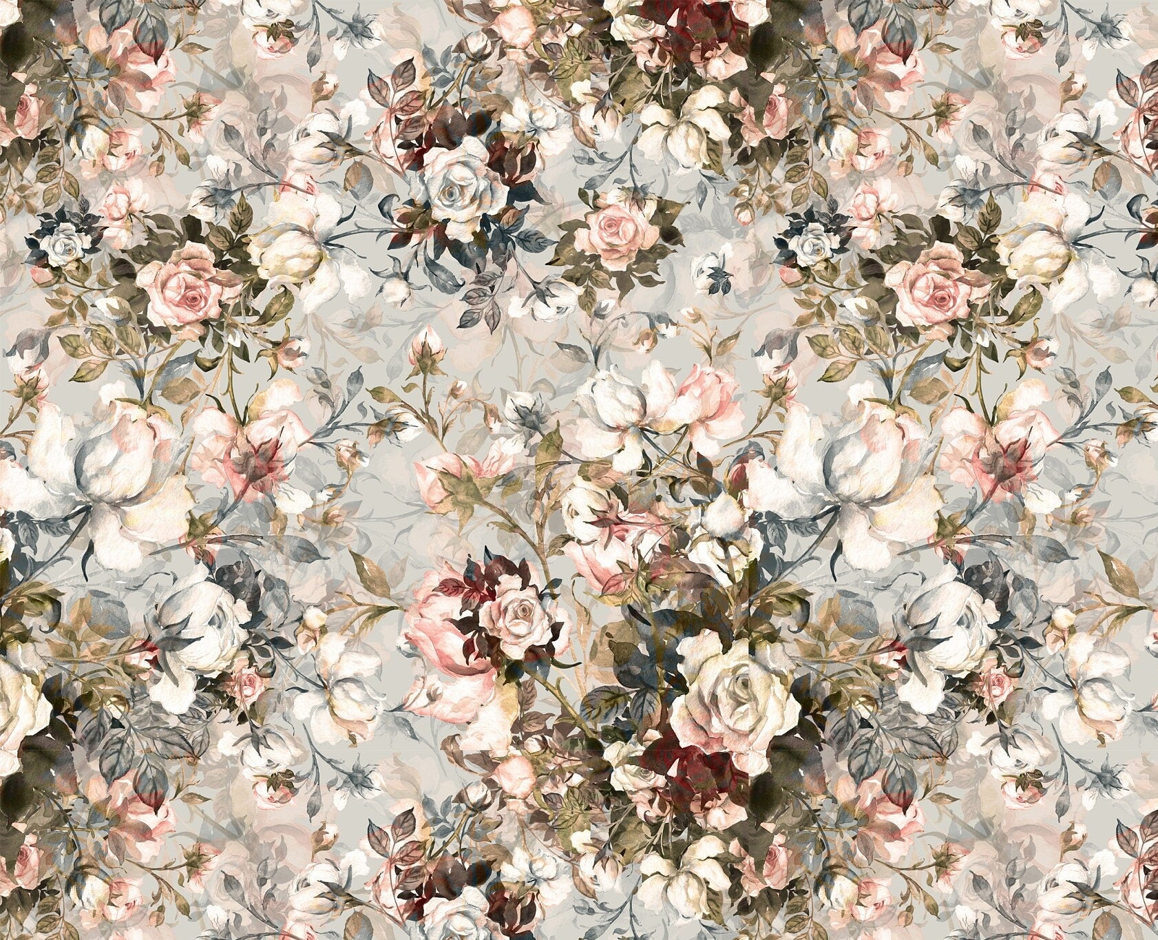 Large Decoupage for Furniture - Rice Paper - Vintage - Floral Dresser Paper - Spring Flowers