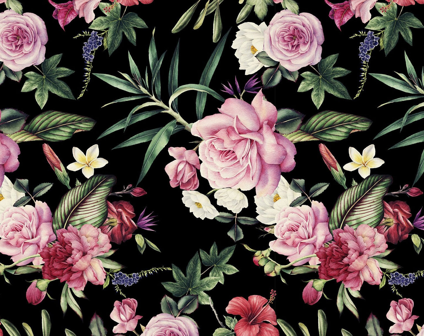 Large Decoupage for Furniture - Rice Paper - Vintage Decoupage - Floral Decoupage Paper - Dark Spring Flowers