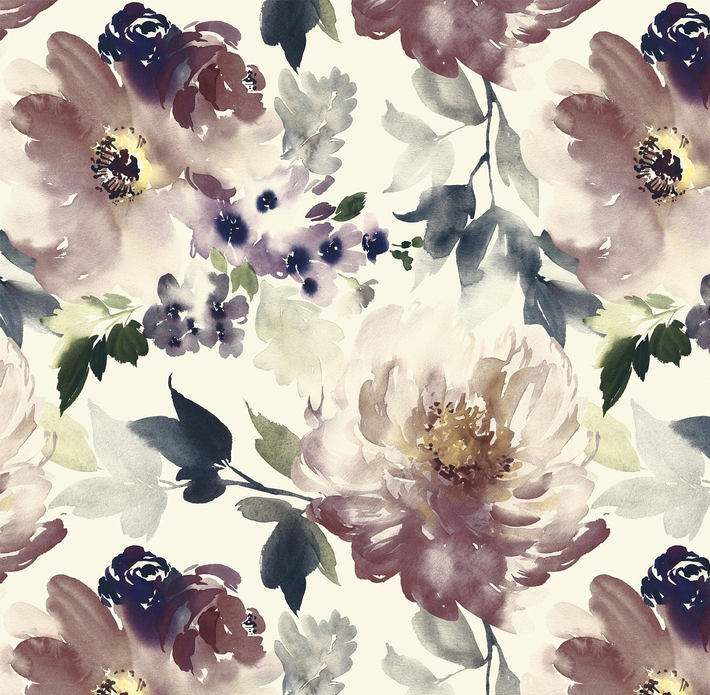 Large Decoupage for Furniture - Rice Paper - Vintage Decoupage - Floral Decoupage Paper - Dark Spring Flowers