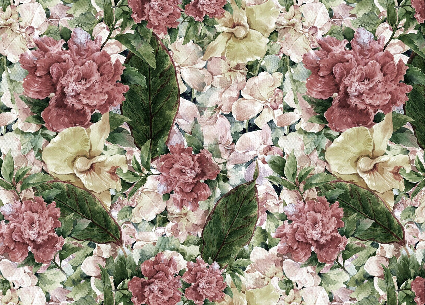 Large Decoupage for Furniture - Rice Paper - Vintage Decoupage - Floral Decoupage Paper - Shabby Chic Roses