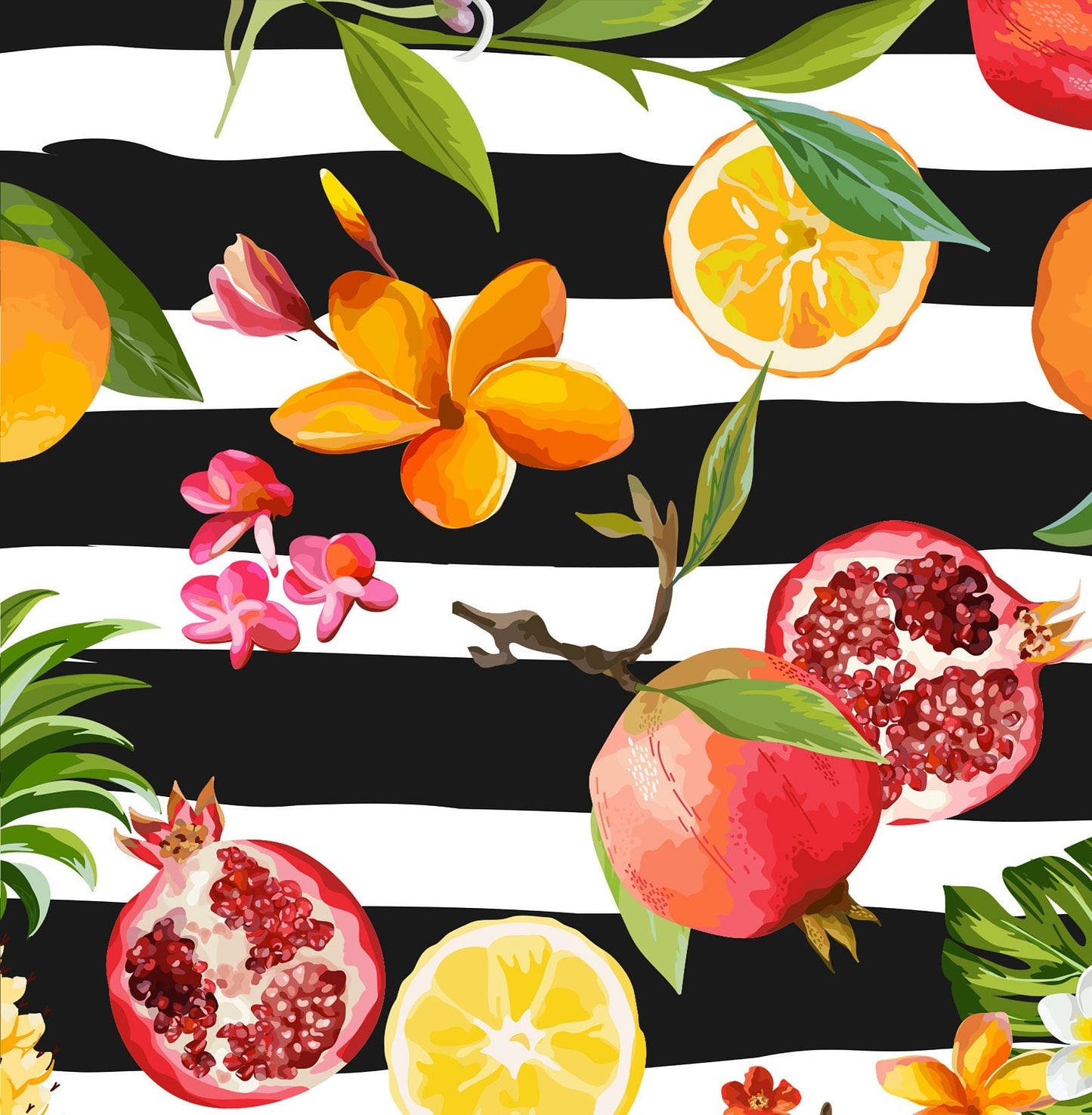 Large Decoupage for Furniture - Rice Paper - Vintage Decoupage - Floral Decoupage Paper - Fruits Pineapple Lemon