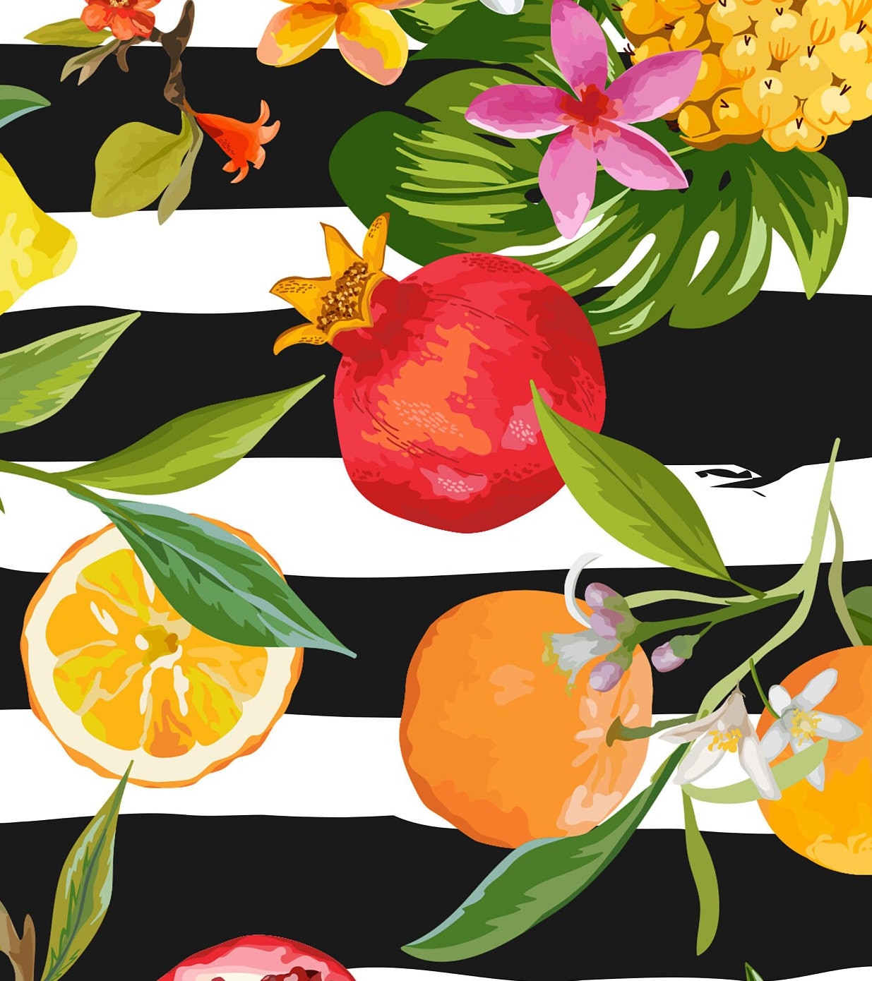 Large Decoupage for Furniture - Rice Paper - Vintage Decoupage - Floral Decoupage Paper - Fruits Pineapple Lemon
