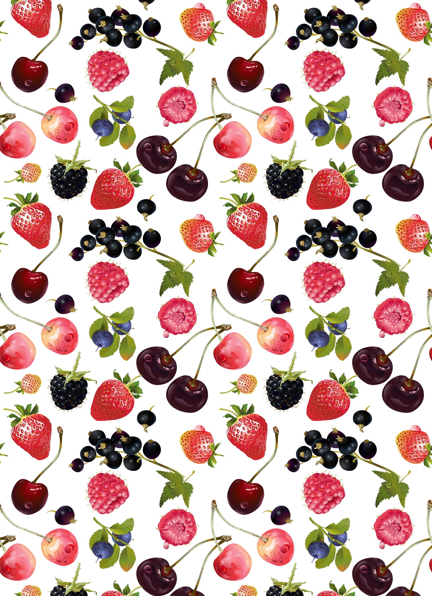 Large Decoupage for Furniture - Rice Paper - Vintage Decoupage - Floral Decoupage Paper - Summer Fruit Strawberry