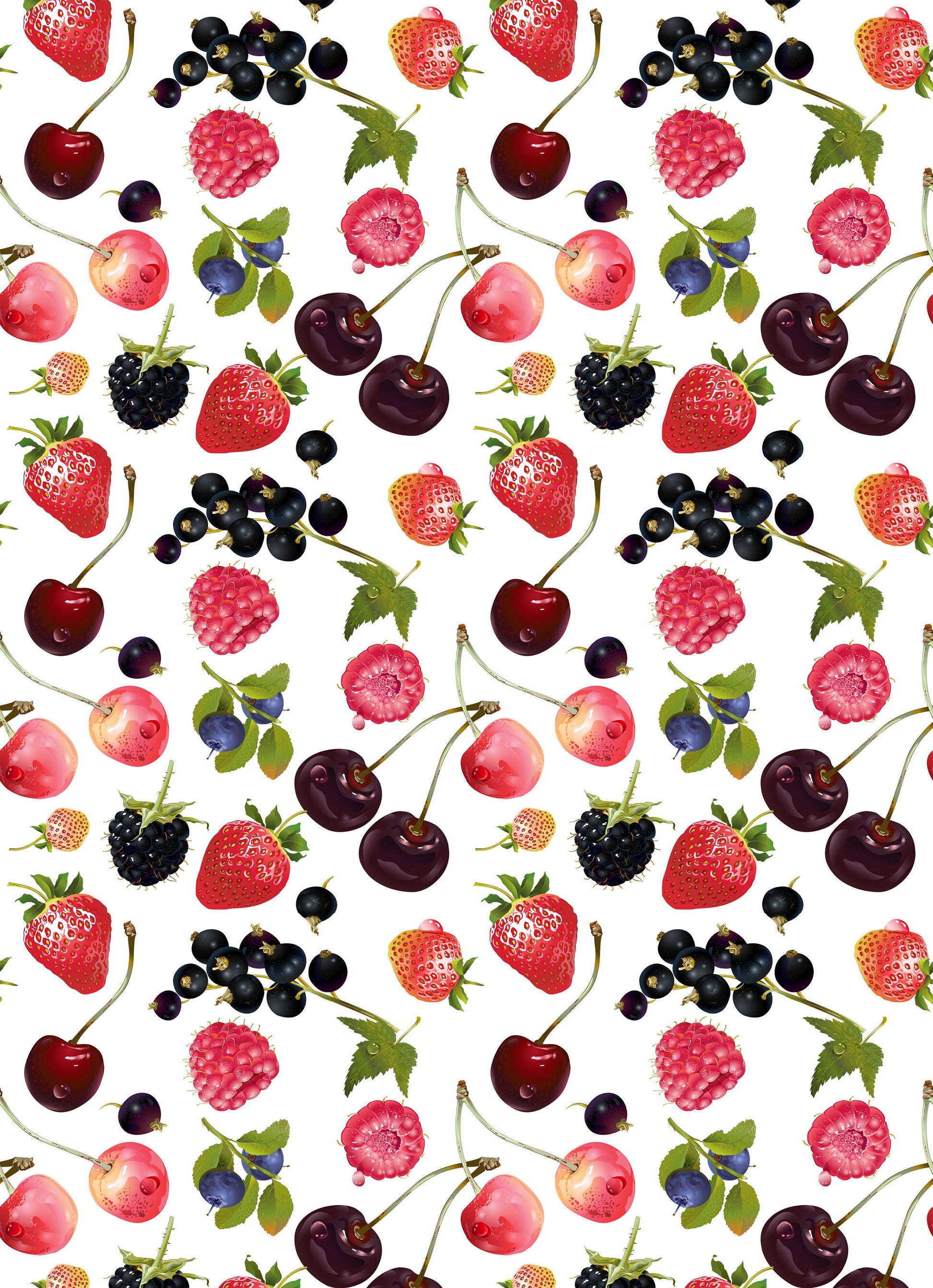 Large Decoupage for Furniture - Rice Paper - Vintage Decoupage - Floral Decoupage Paper - Summer Fruit Strawberry
