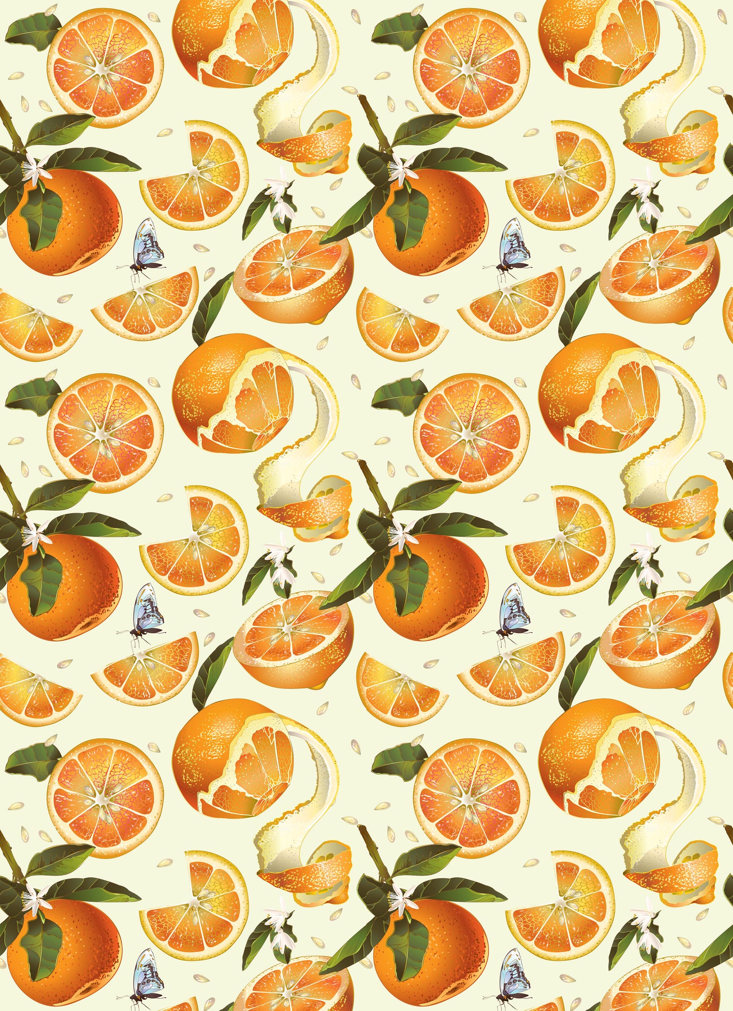 Large Decoupage for Furniture - Rice Paper - Vintage Decoupage - Floral Decoupage Paper - Summer Fruit Orange