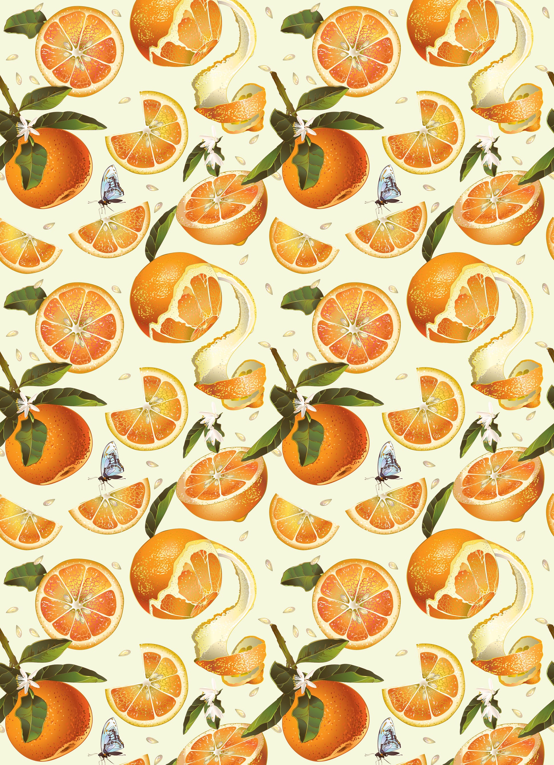 Large Decoupage for Furniture - Rice Paper - Vintage Decoupage - Floral Decoupage Paper - Summer Fruit Orange