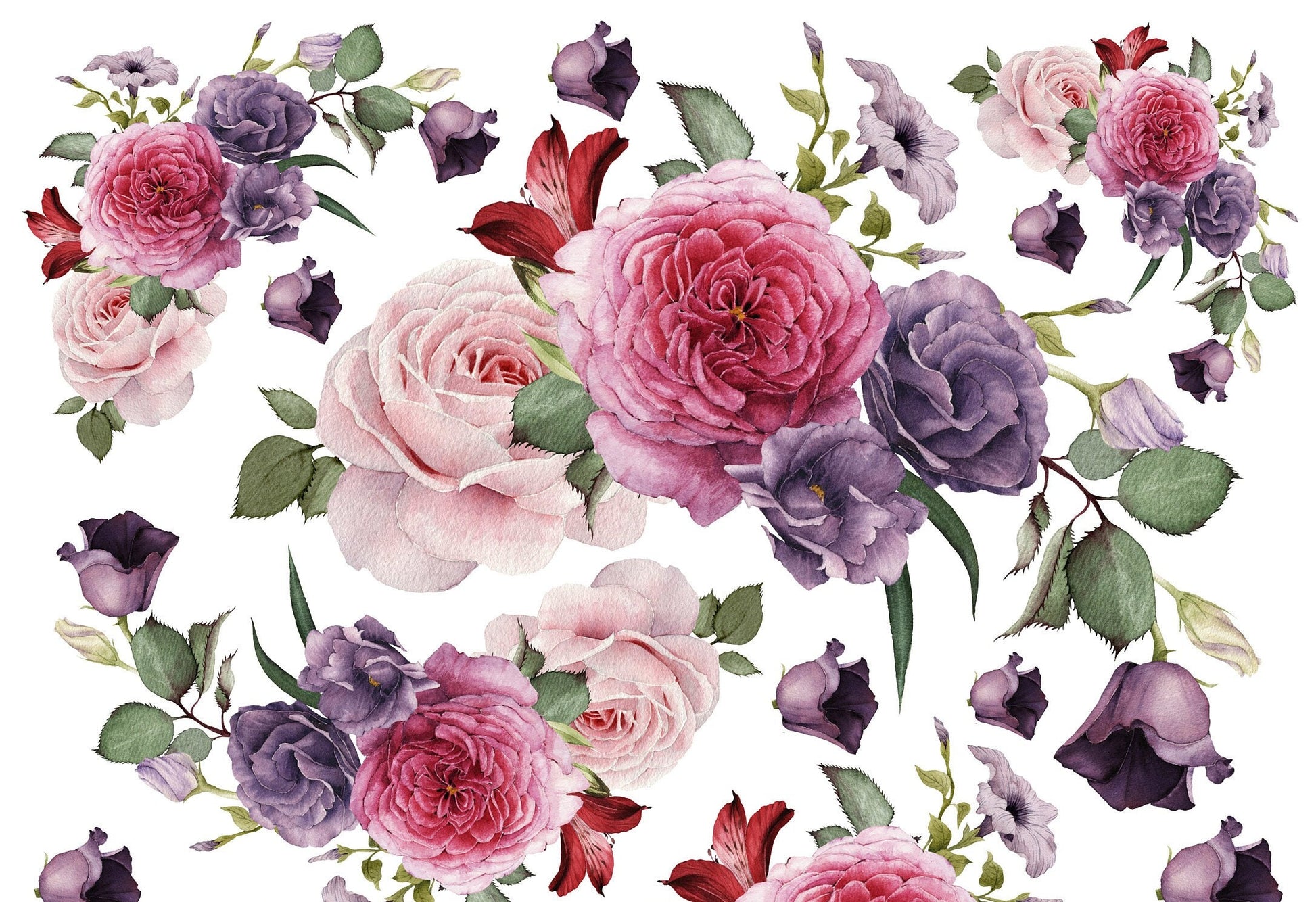 Large Decoupage for Furniture - Rice Paper - Vintage Decoupage - Floral Decoupage Paper - Roses