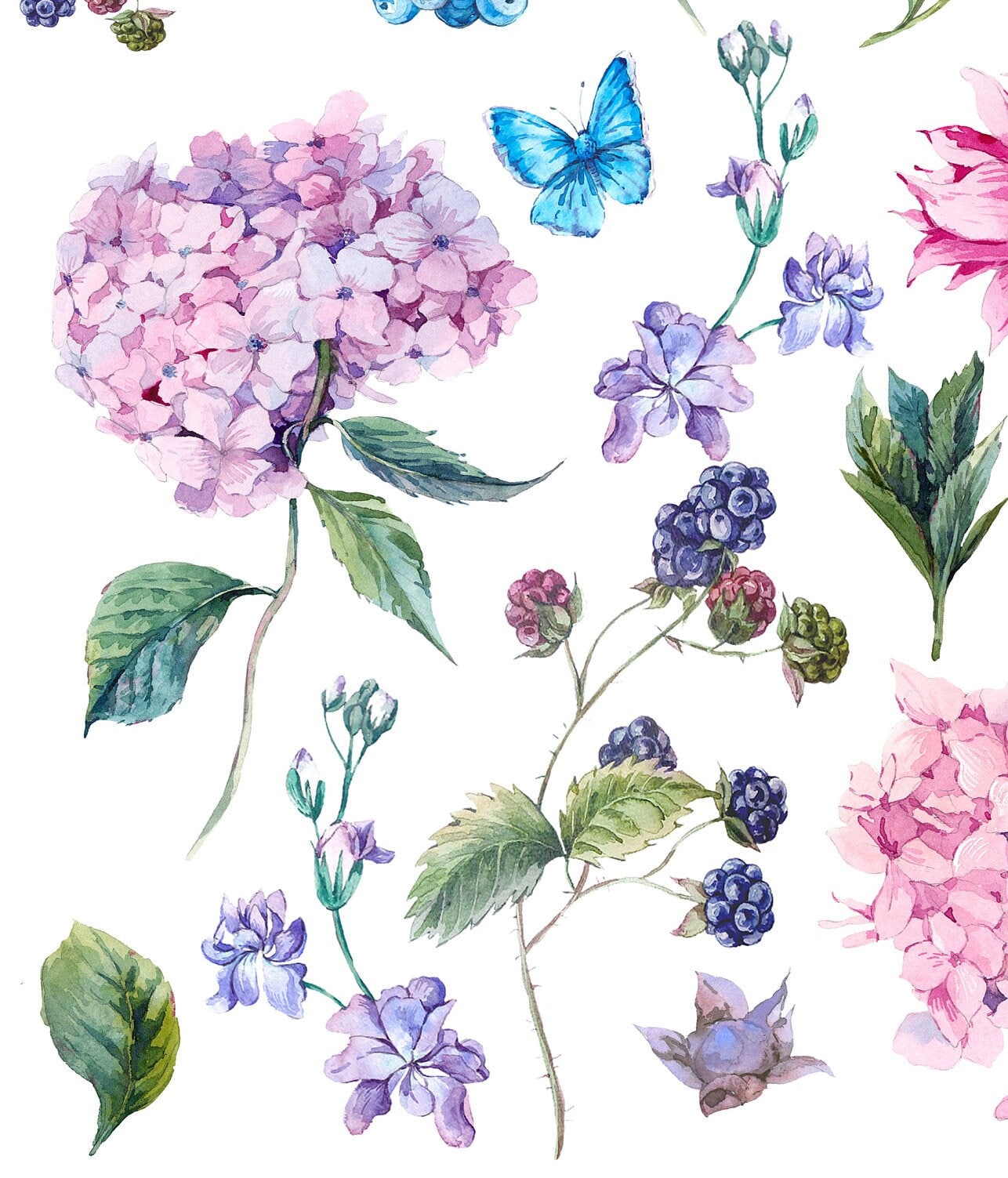 Large Decoupage for Furniture - Rice Paper - Vintage Decoupage - Floral Decoupage Paper - Shabby Chic Flowers