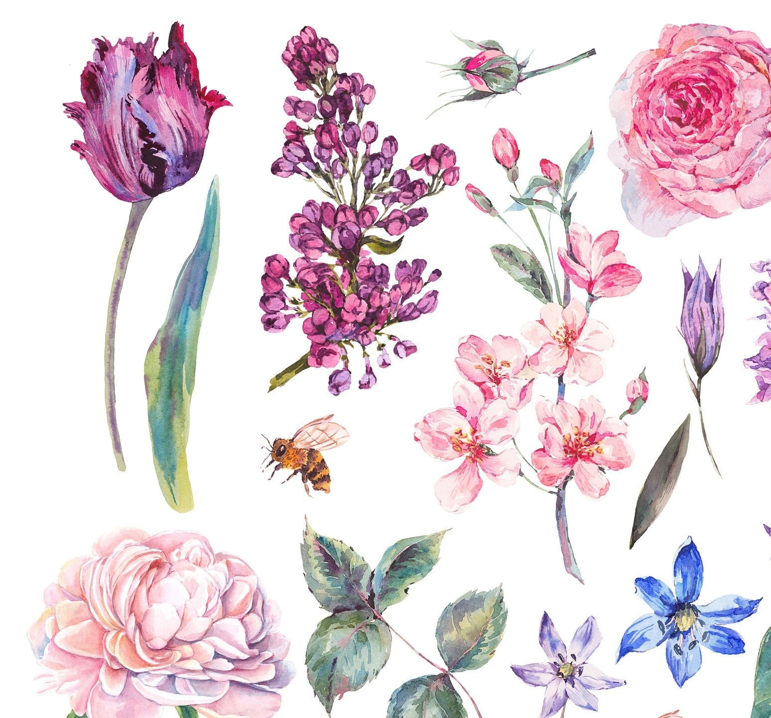 Large Decoupage for Furniture - Rice Paper - Vintage Decoupage - Floral Decoupage Paper - Shabby Chic Flowers