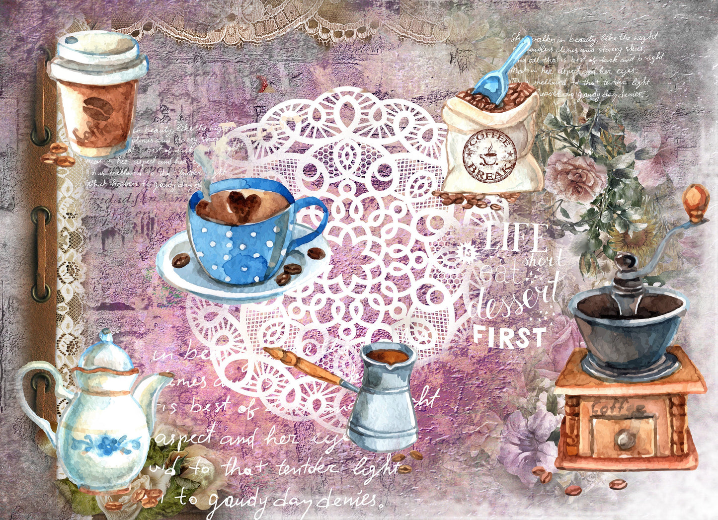 coffee decoupage paper