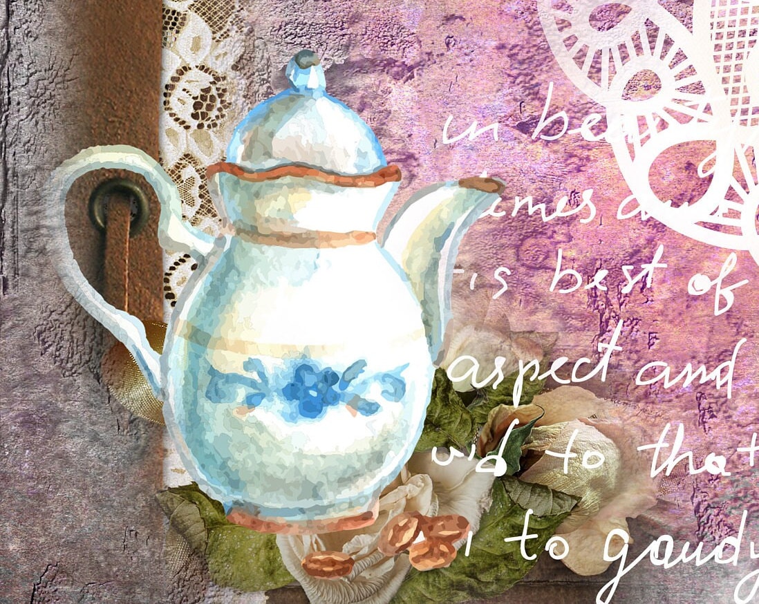 Large Decoupage for Furniture - Rice Paper - Vintage Decoupage - Floral Decoupage Paper - Coffee Cake