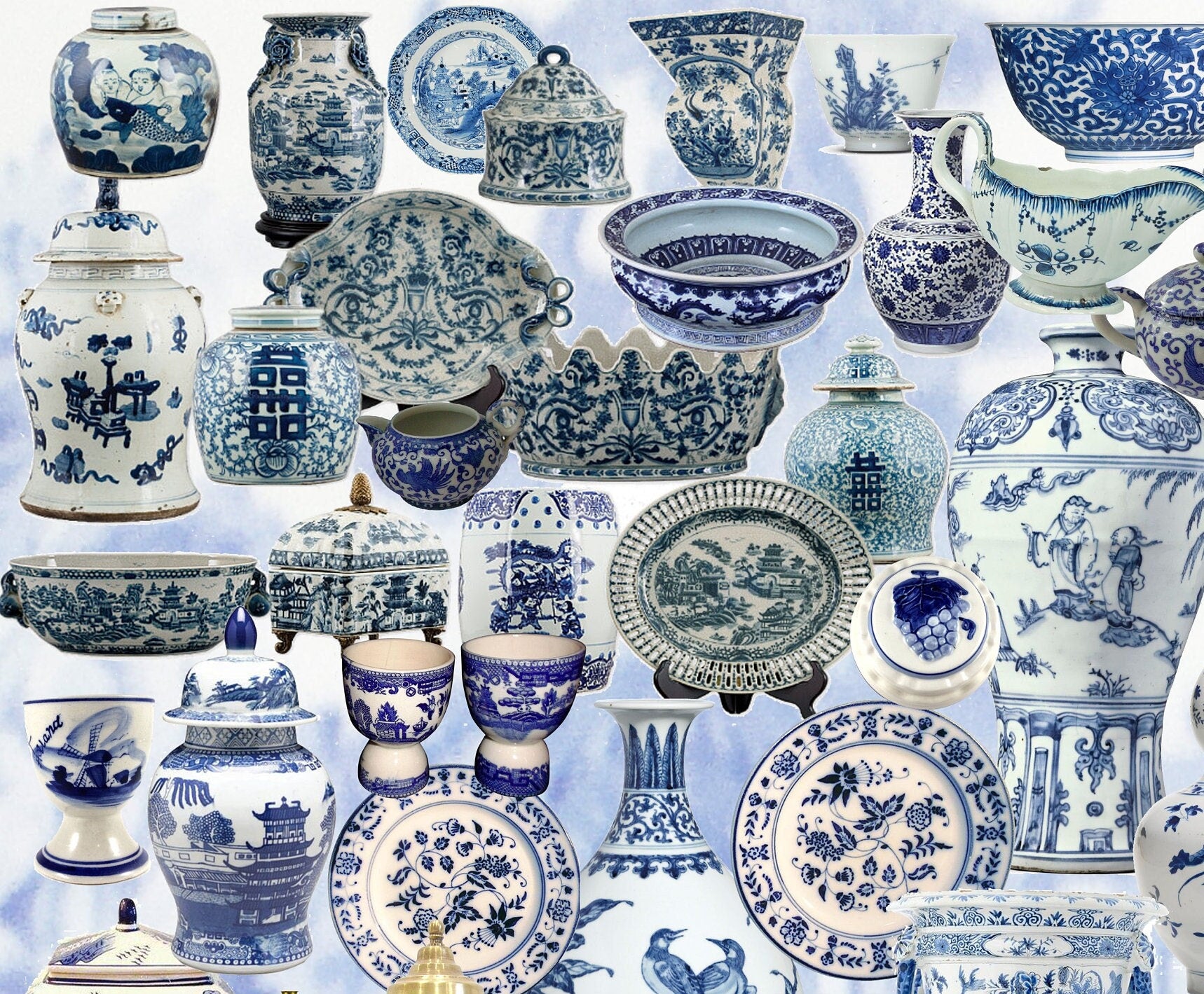 Large Decoupage for Furniture - Rice Paper - Vintage Decoupage - Floral Decoupage Paper - Ceramics Tile Porcelain