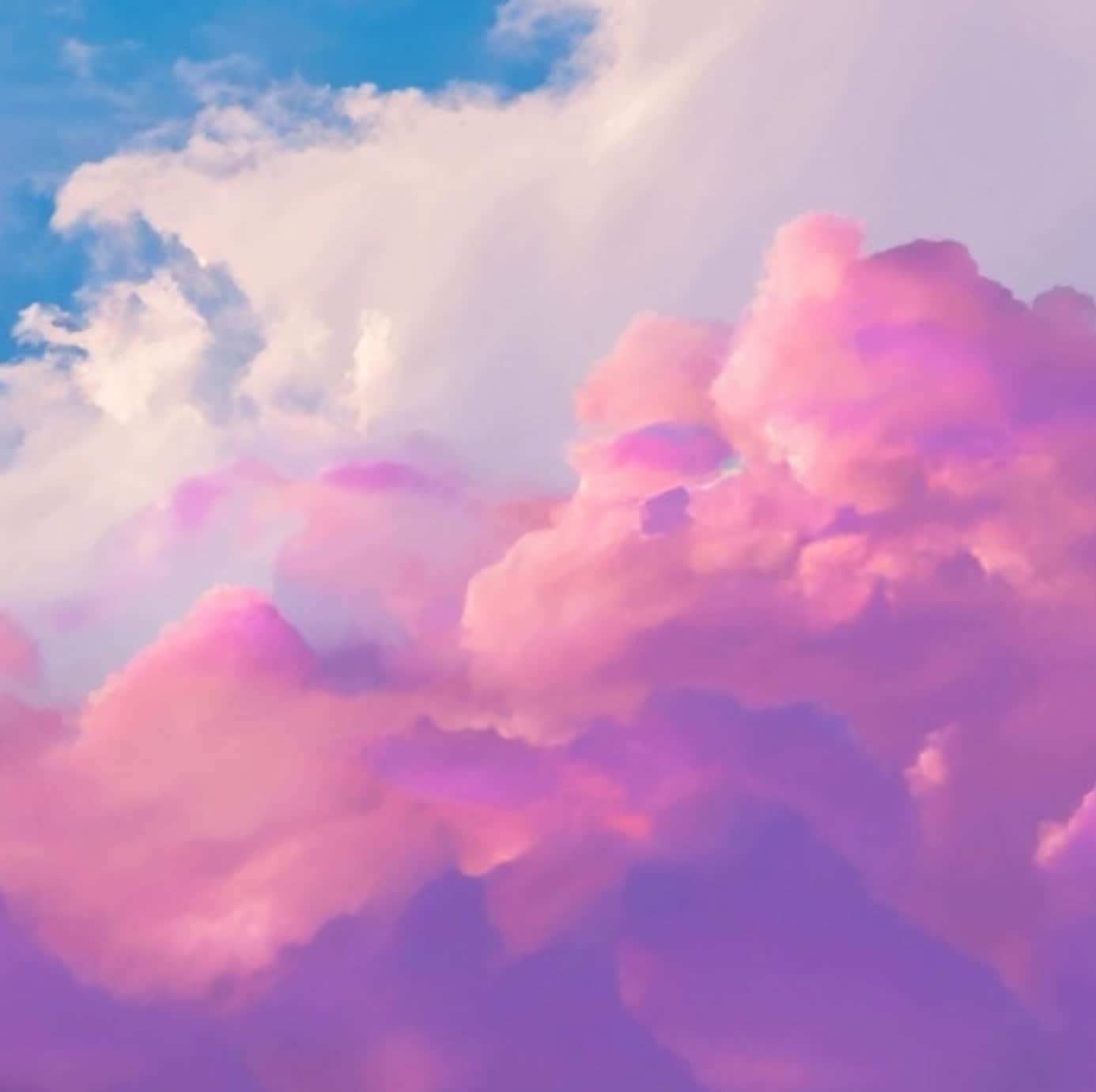 Decoupage Paper - Rice Paper for Decoupage - Pastel Color Clouds - Large Decoupage Paper for Furniture - Blue Sky