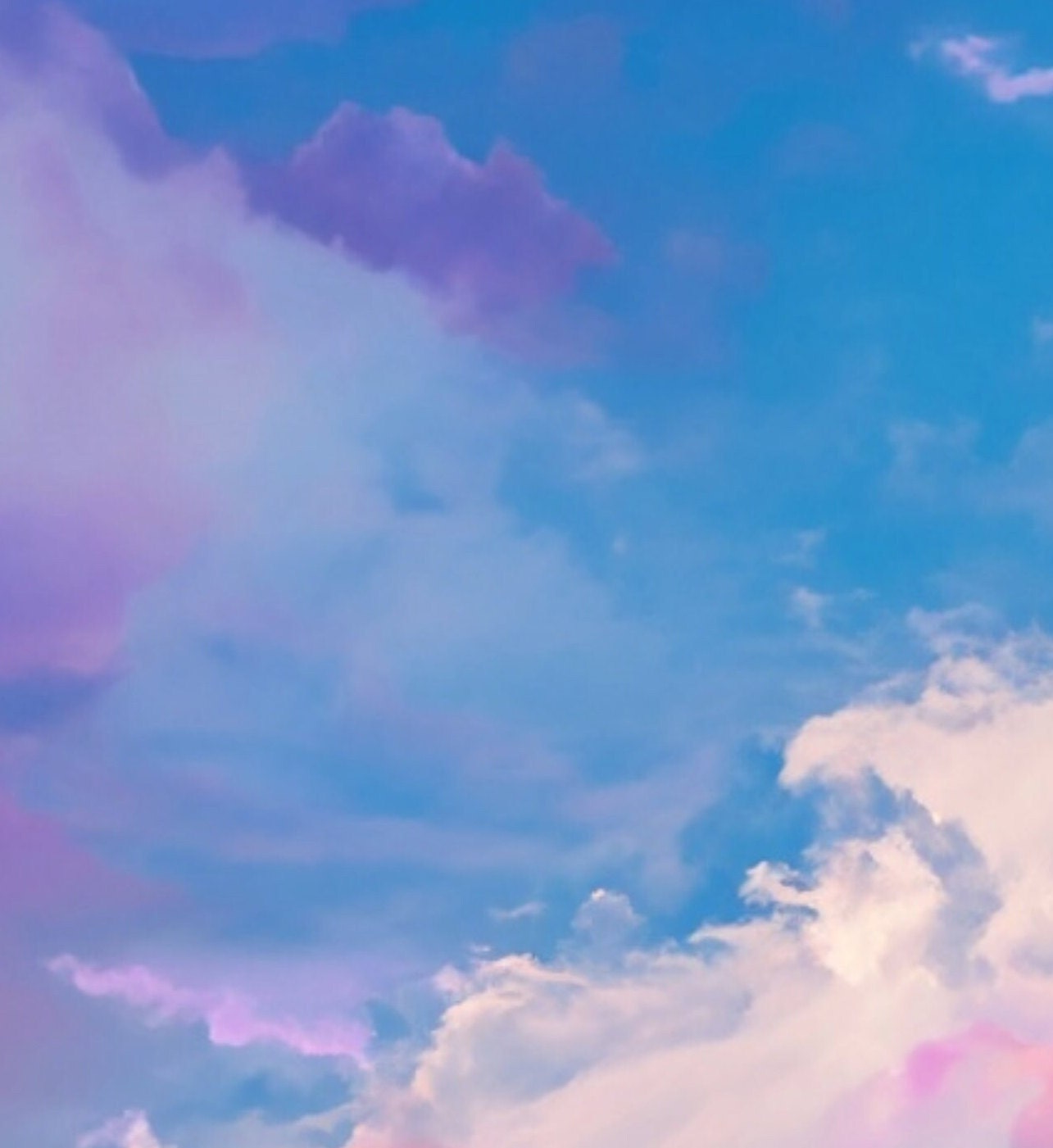 Decoupage Paper - Rice Paper for Decoupage - Pastel Color Clouds - Large Decoupage Paper for Furniture - Blue Sky