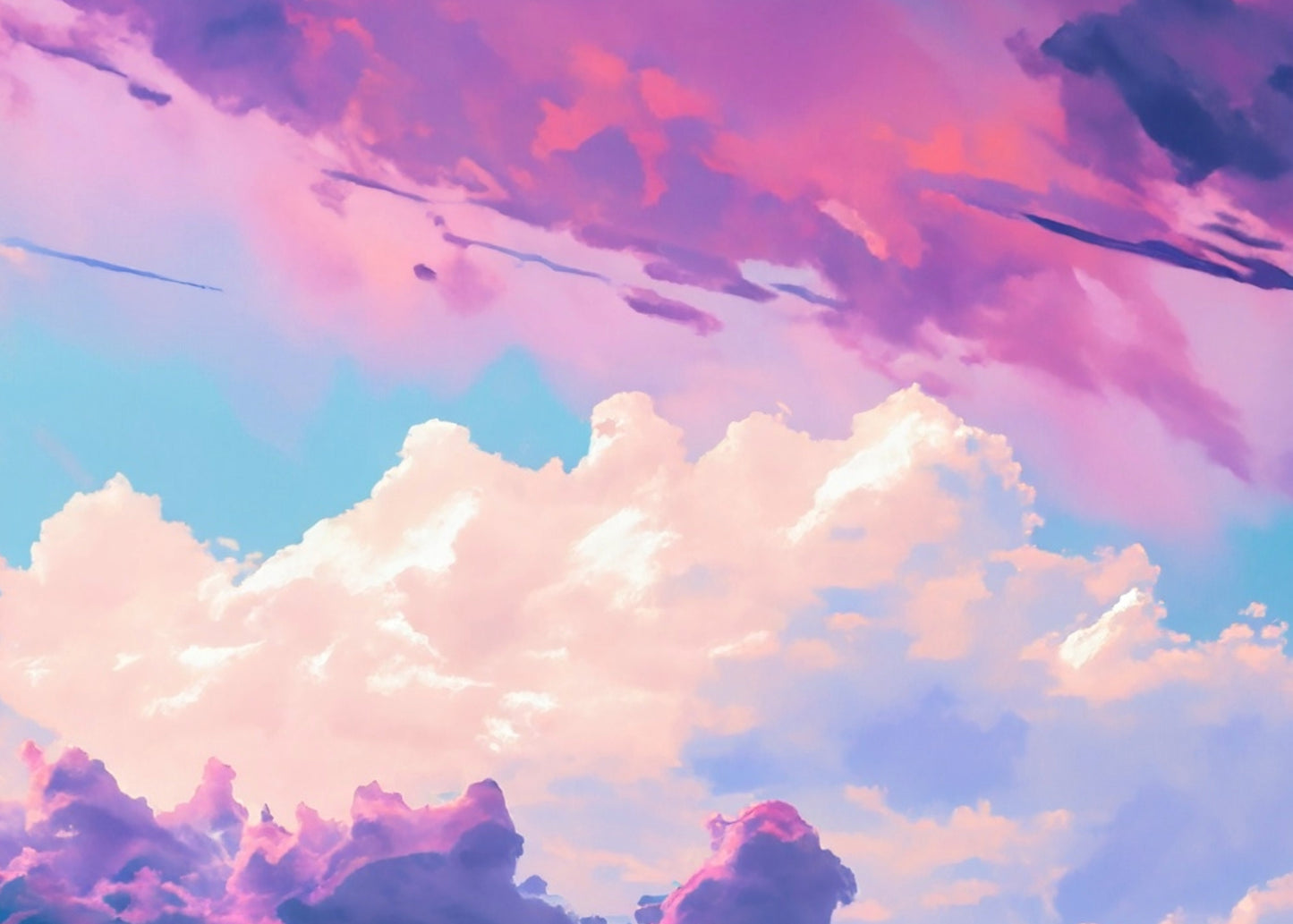 Decoupage Paper - Rice Paper for Decoupage - Pastel Color Clouds - Large Decoupage Paper for Furniture - Blue Sky