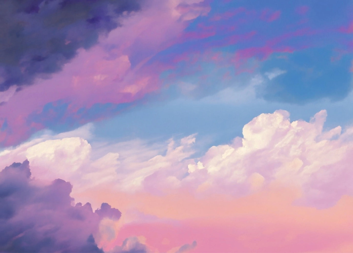 Decoupage Paper - Rice Paper for Decoupage - Pastel Color Clouds - Large Decoupage Paper for Furniture - Blue Sky