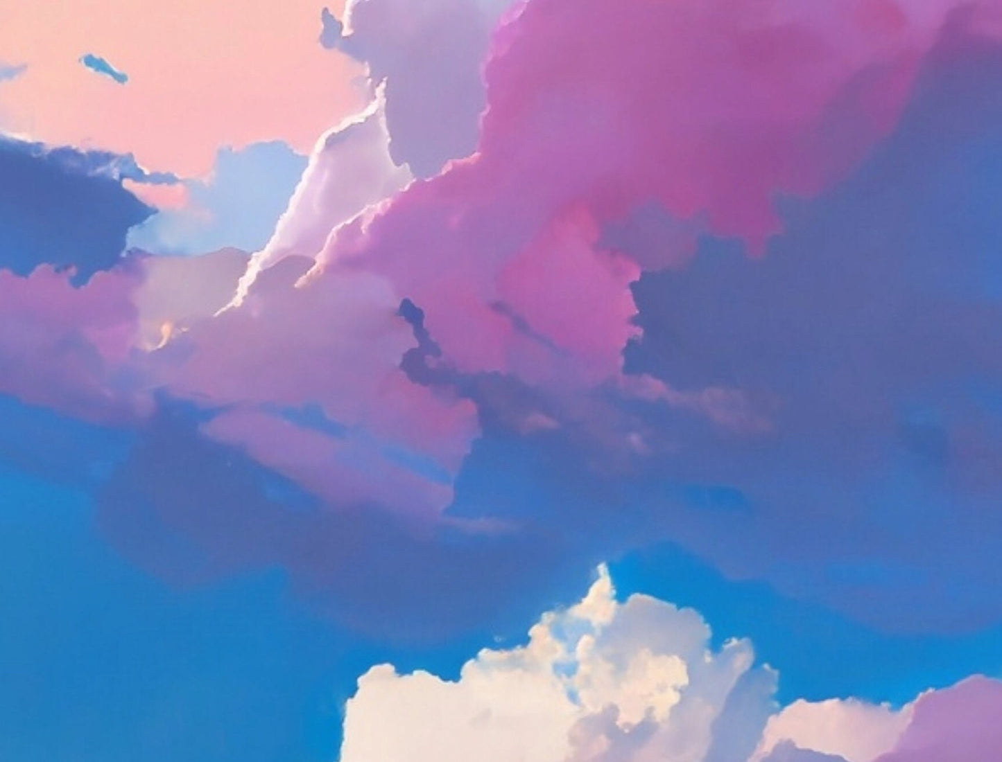 Large Decoupage Paper for Furniture - Rice Paper for Decoupage - Pastel Color Clouds - Decoupage Paper - Blue Sky