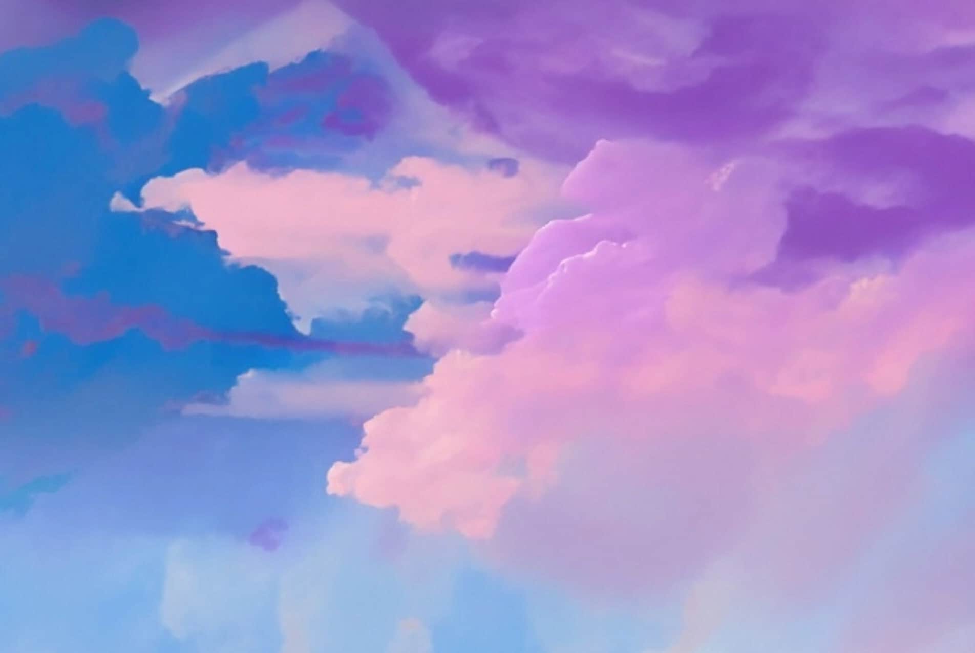 Large Decoupage Paper for Furniture - Rice Paper for Decoupage - Pastel Color Clouds - Decoupage Paper - Blue Sky