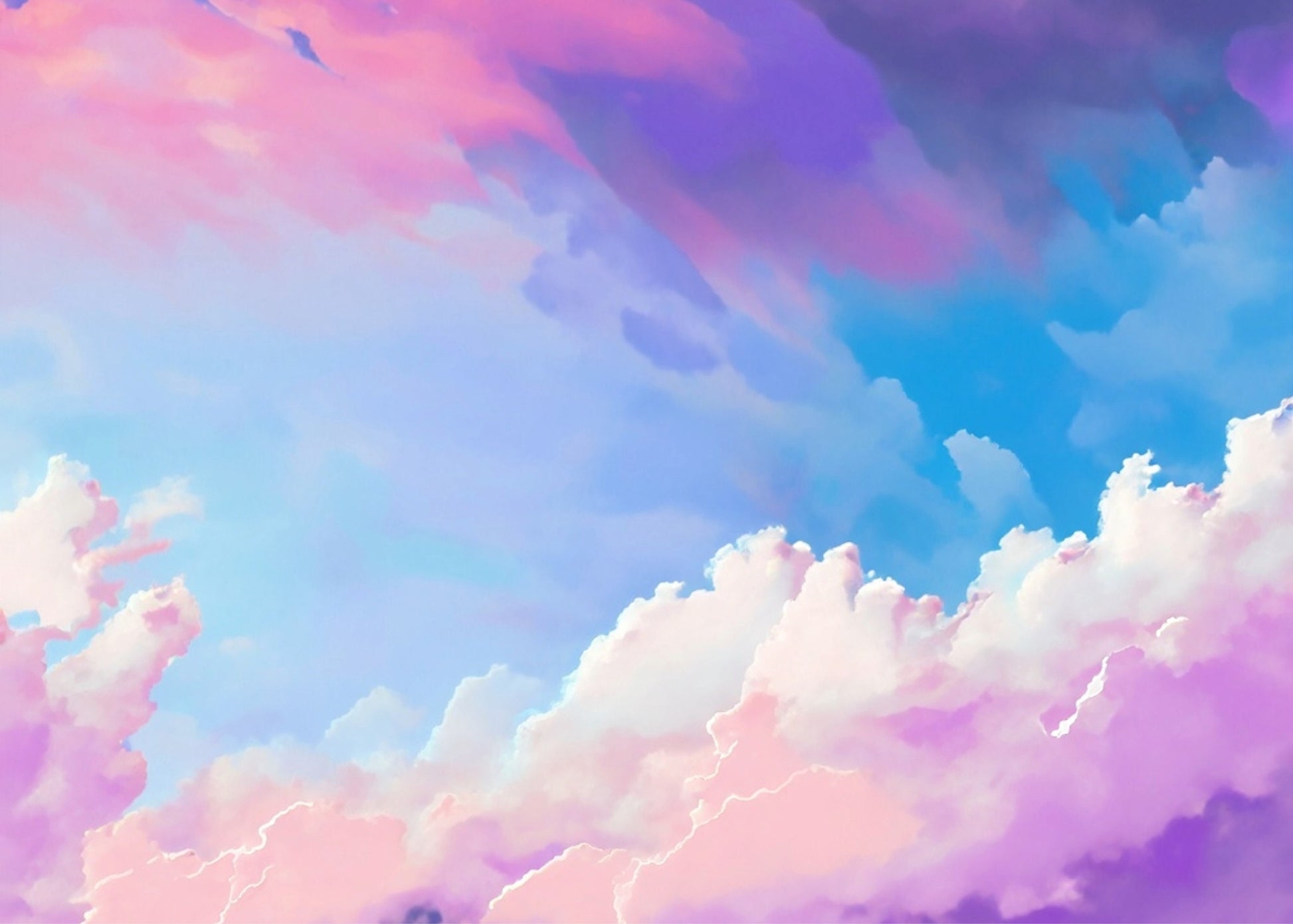 Large Decoupage Paper for Furniture - Rice Paper for Decoupage - Pastel Color Clouds - Decoupage Paper - Blue Sky