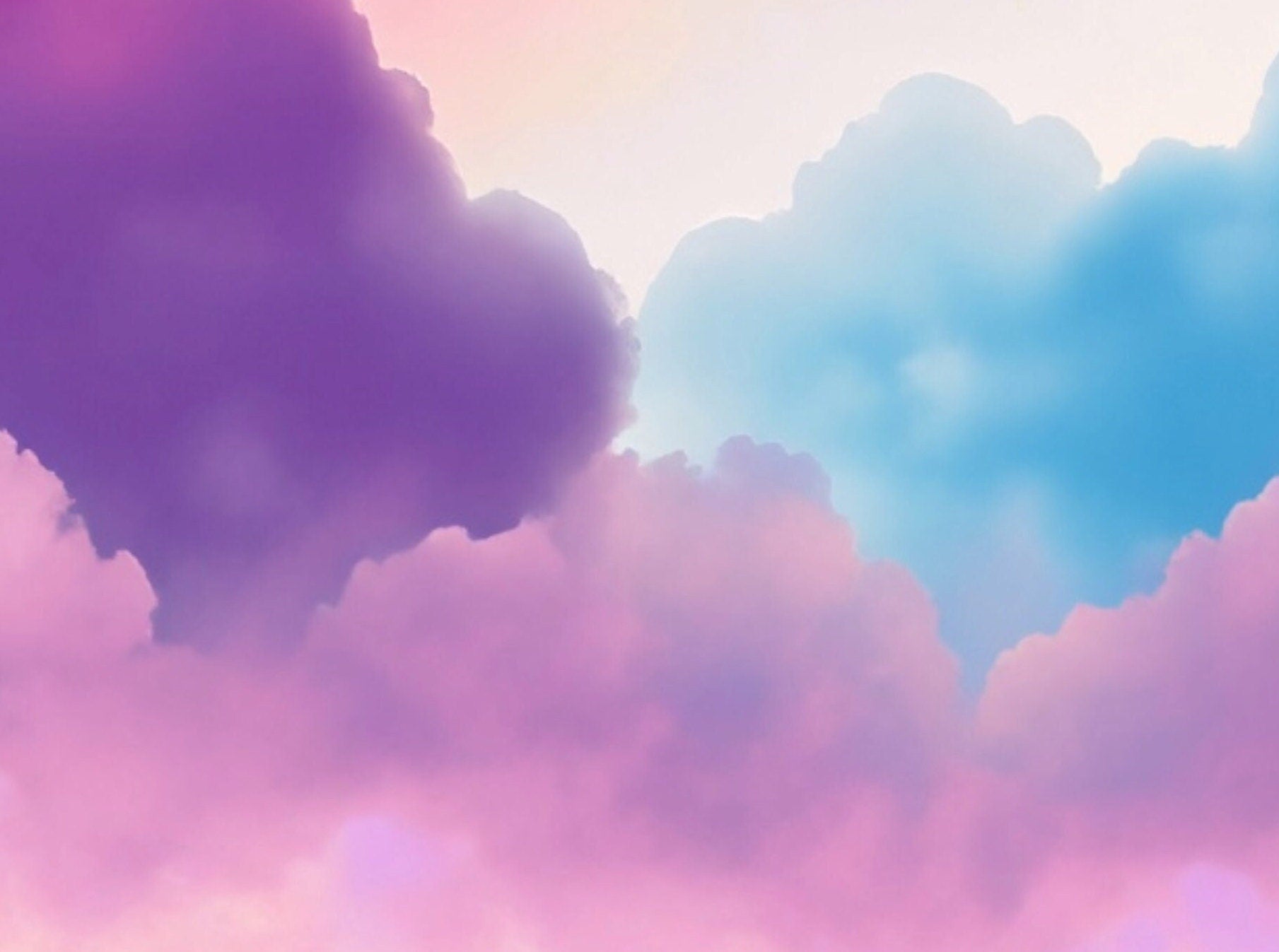 Large Decoupage Paper for Furniture - Rice Paper for Decoupage - Pastel Color Clouds - Decoupage Paper - Blue Sky