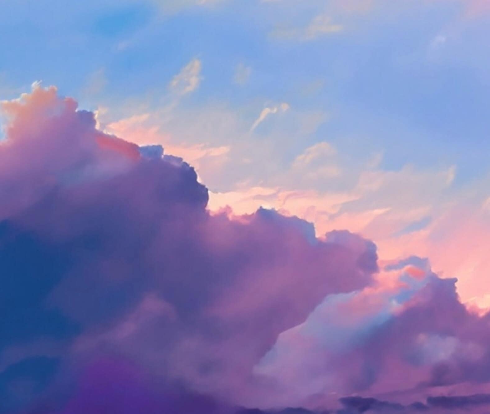 Large Decoupage Paper for Furniture - Rice Paper for Decoupage - Pastel Color Clouds - Decoupage Paper - Blue Sky