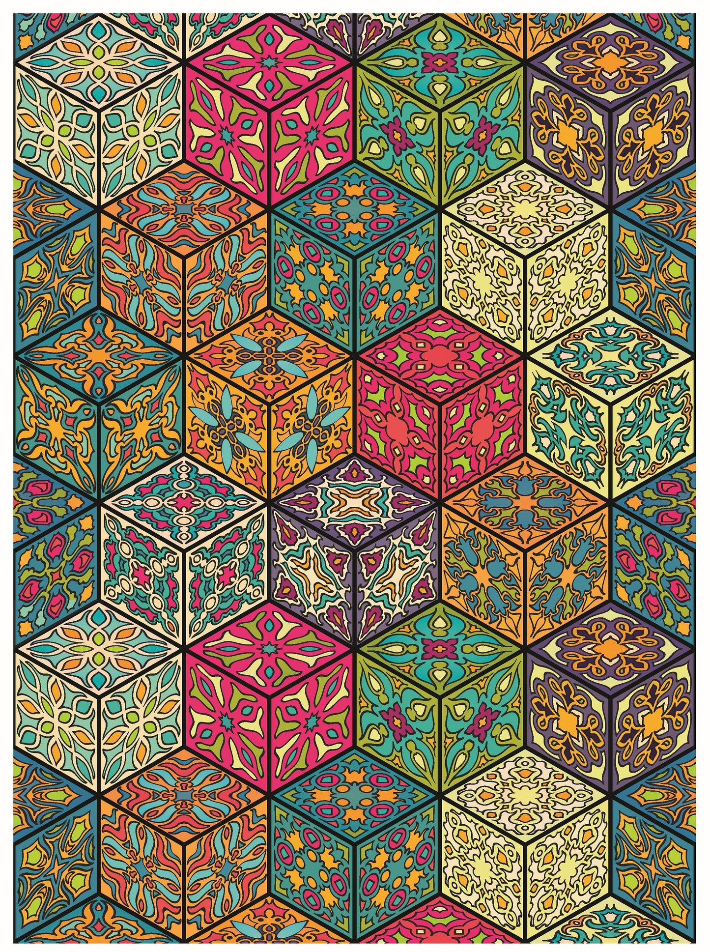 Large Decoupage for Furniture - Rice Paper - Vintage Decoupage - Floral Decoupage Paper - Authentic Pattern Tile - Colorful Mandala
