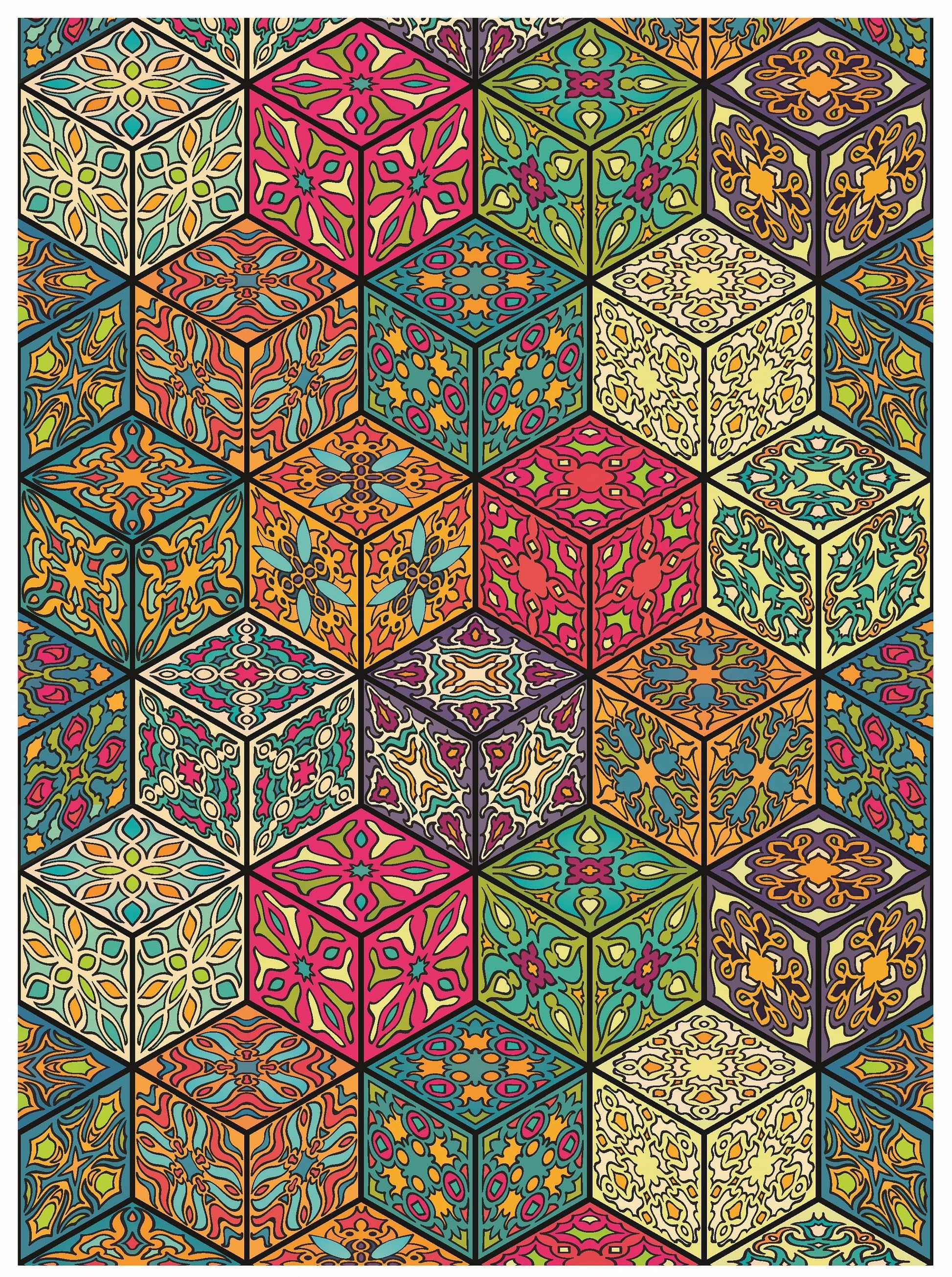 Large Decoupage for Furniture - Rice Paper - Vintage Decoupage - Floral Decoupage Paper - Authentic Pattern Tile - Colorful Mandala