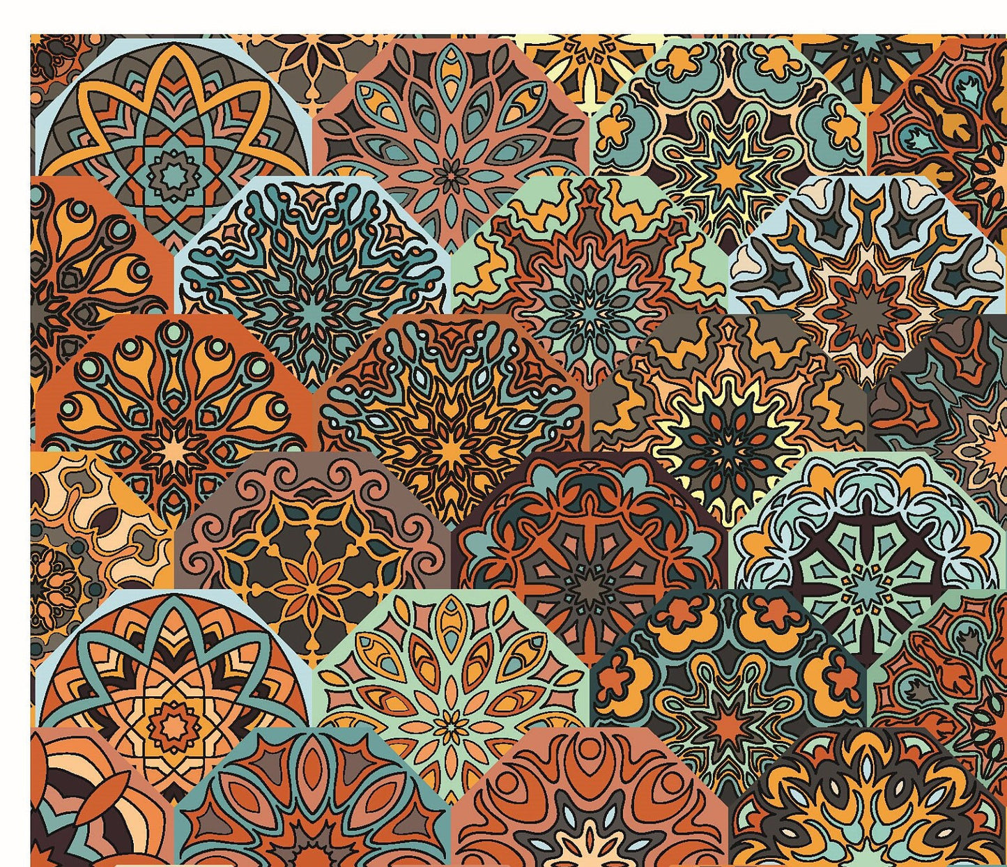 Large Moroccan Floral Decoupage Rice Paper – Furniture Application