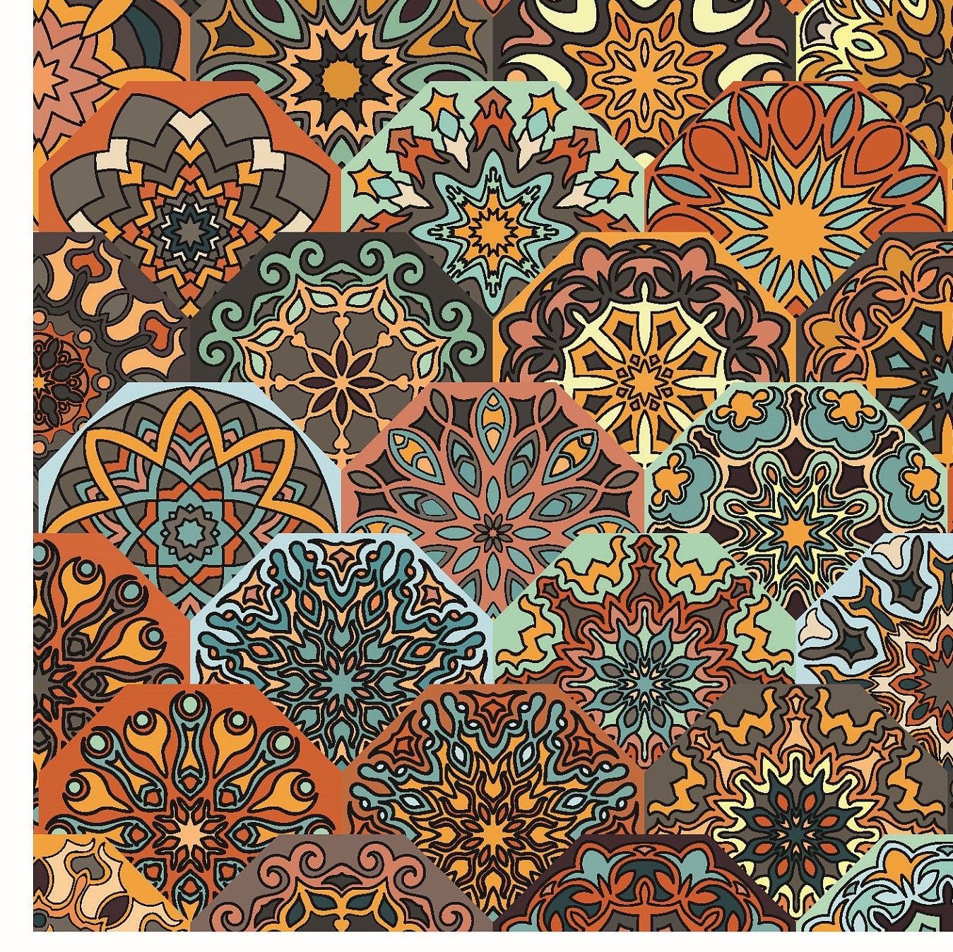 Large Moroccan Floral Decoupage Rice Paper – Furniture Application