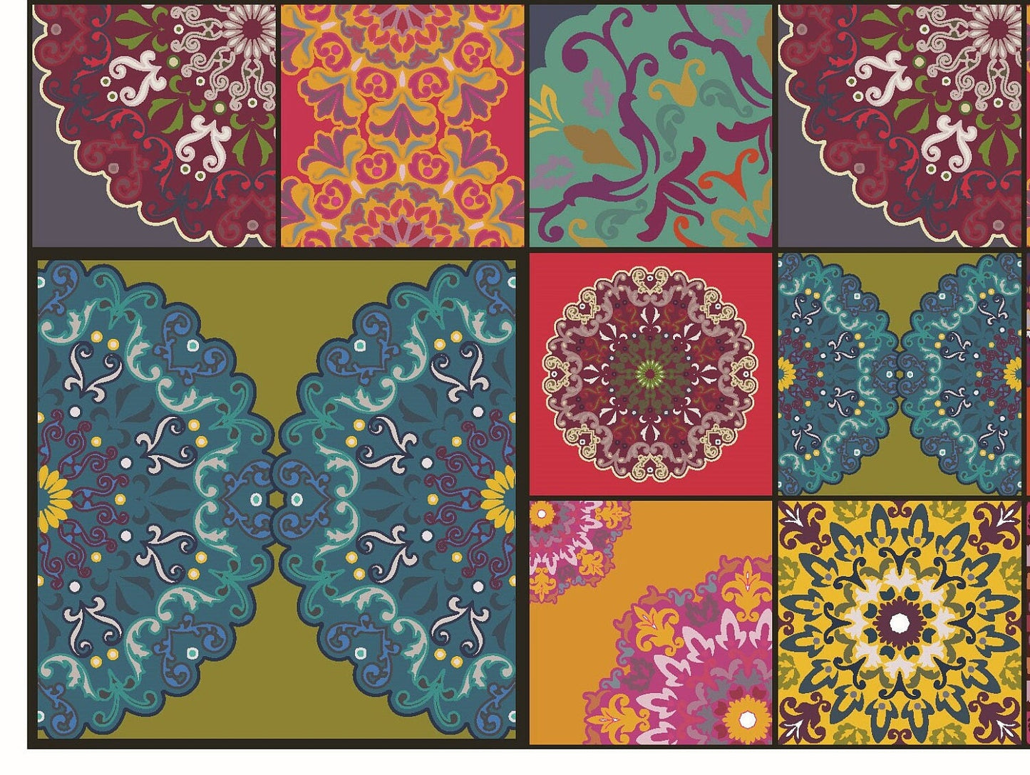 Large Decoupage for Furniture - Rice Paper - Vintage Decoupage - Floral Decoupage Paper - Authentic Pattern Tile - Moroccon