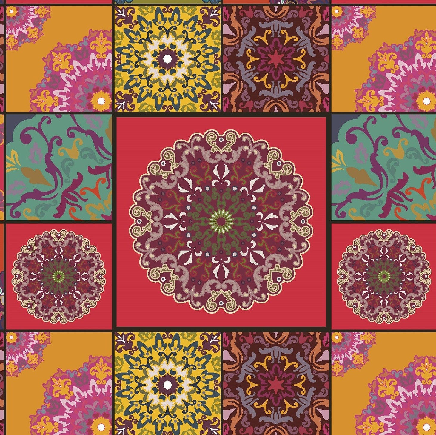 Large Decoupage for Furniture - Rice Paper - Vintage Decoupage - Floral Decoupage Paper - Authentic Pattern Tile - Moroccon
